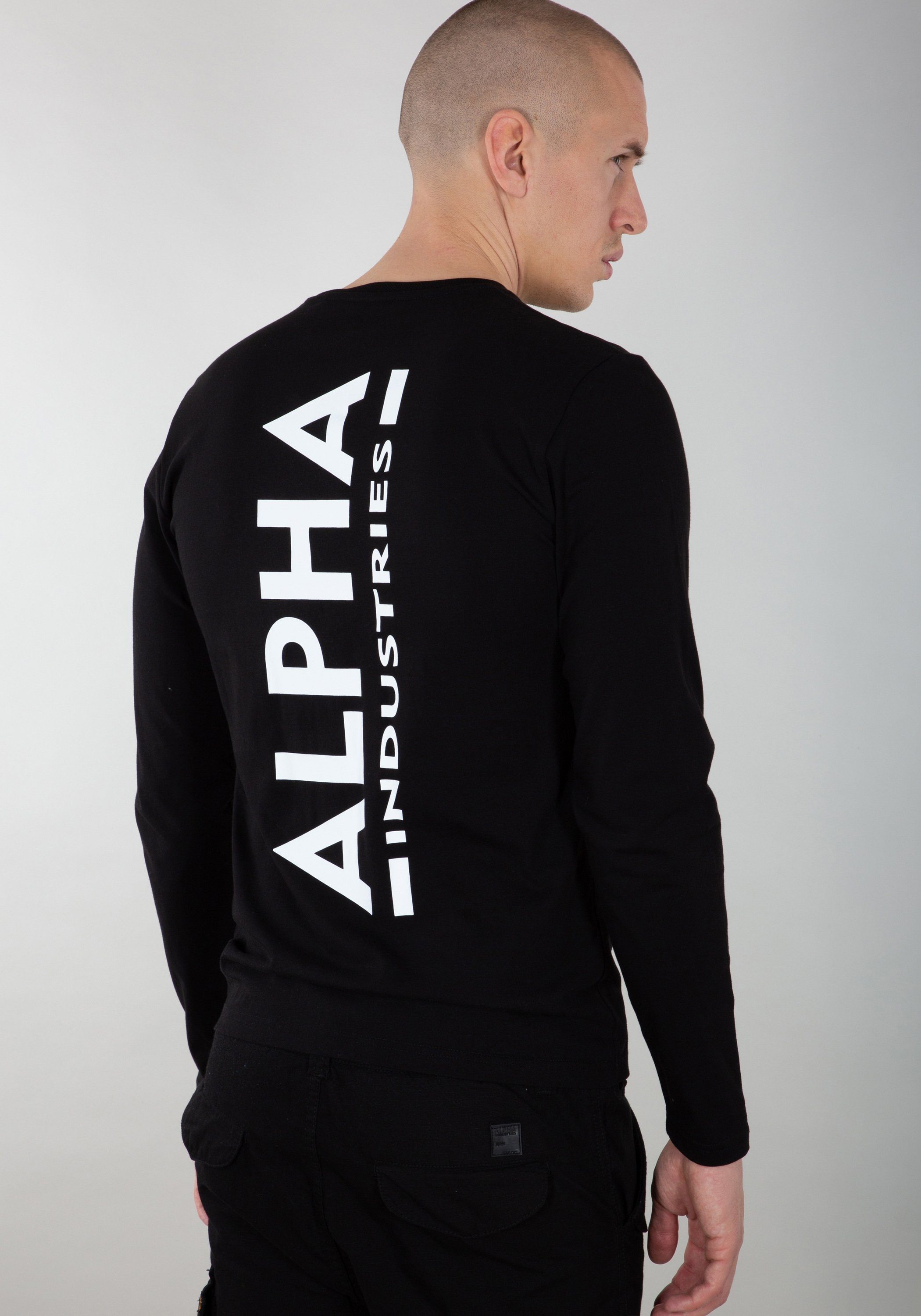 Alpha Industries Longsleeve Alpha Industries Men - Longsleeves Back Print Heavy LS