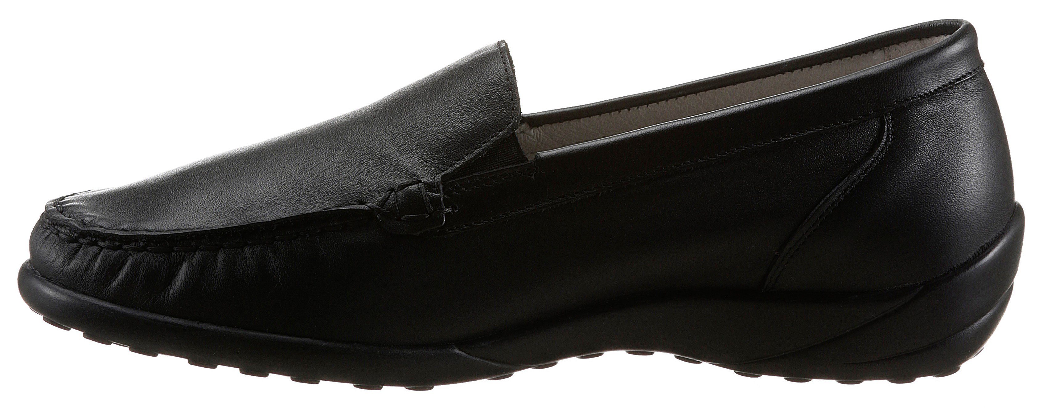 Waldläufer Mocassins KLÄRE Slipper, comfortabele schoen met stretchinzet, breedte H: zeer wijd