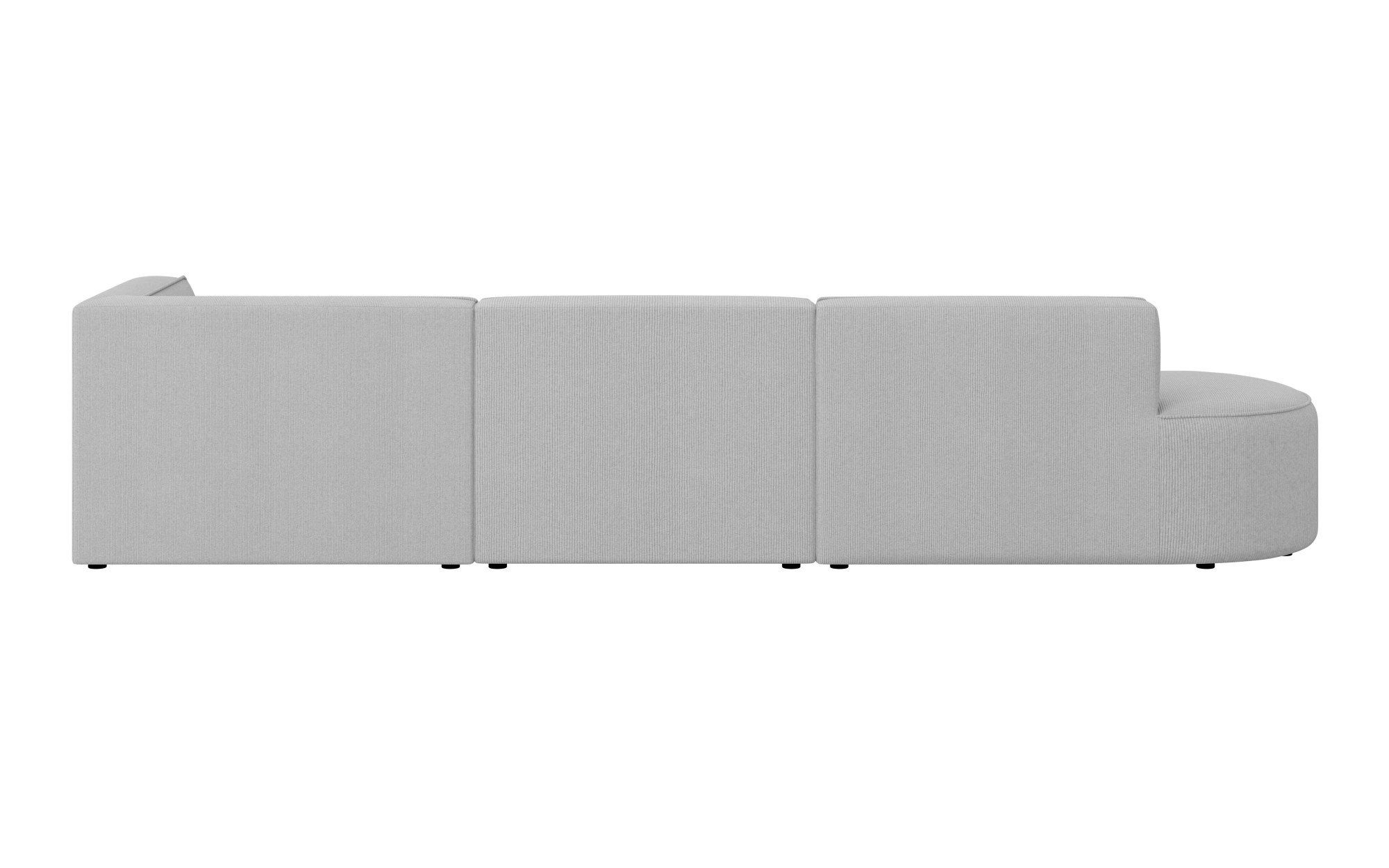 andas Hoekbank EIVIND designerbank met ottomane rechts/links, B/D/H: 343/159/72 cm