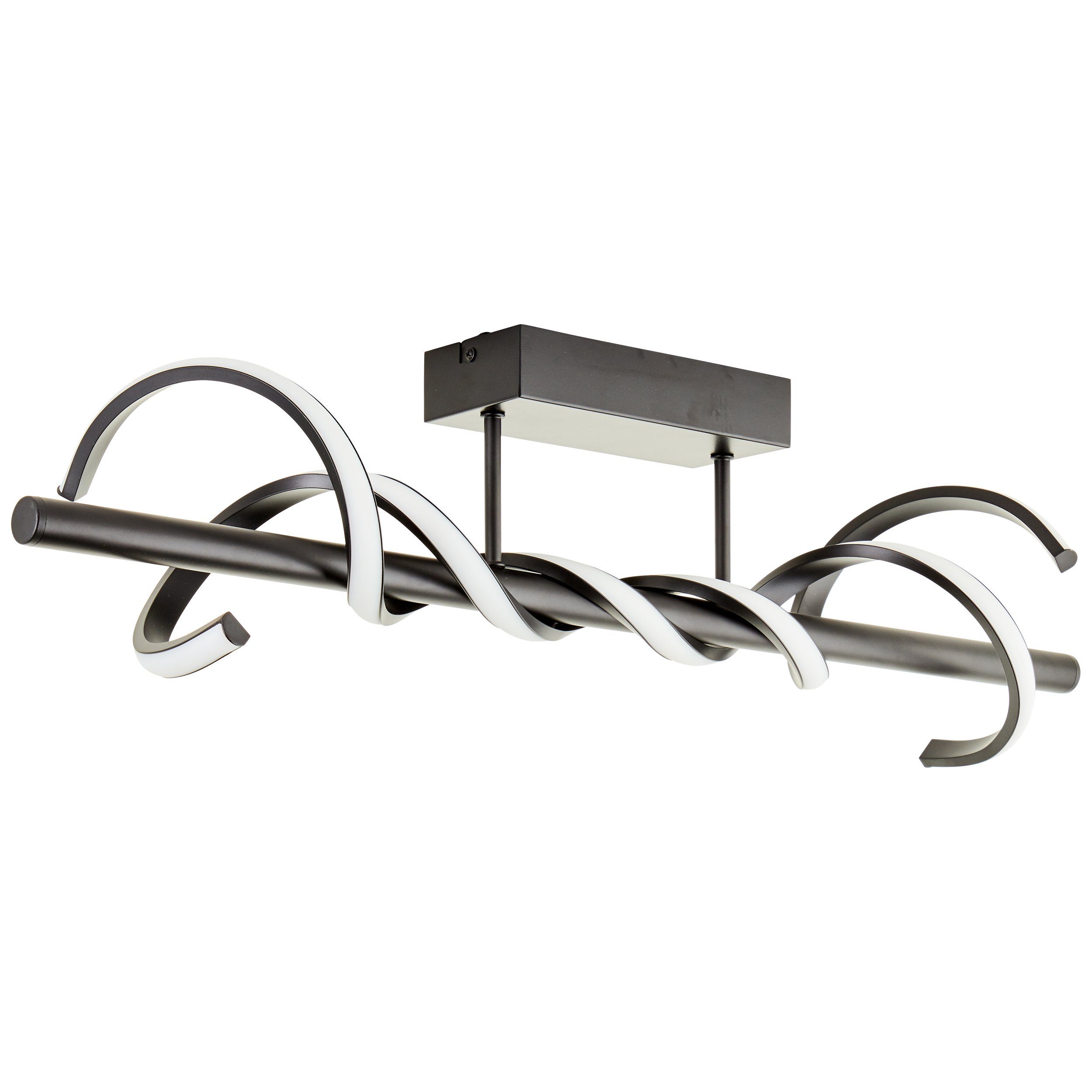 Brilliant Leuchten Led-plafondlamp Amalie Breedte 76 cm, 2100 lm, metaal/kunststof, zwart