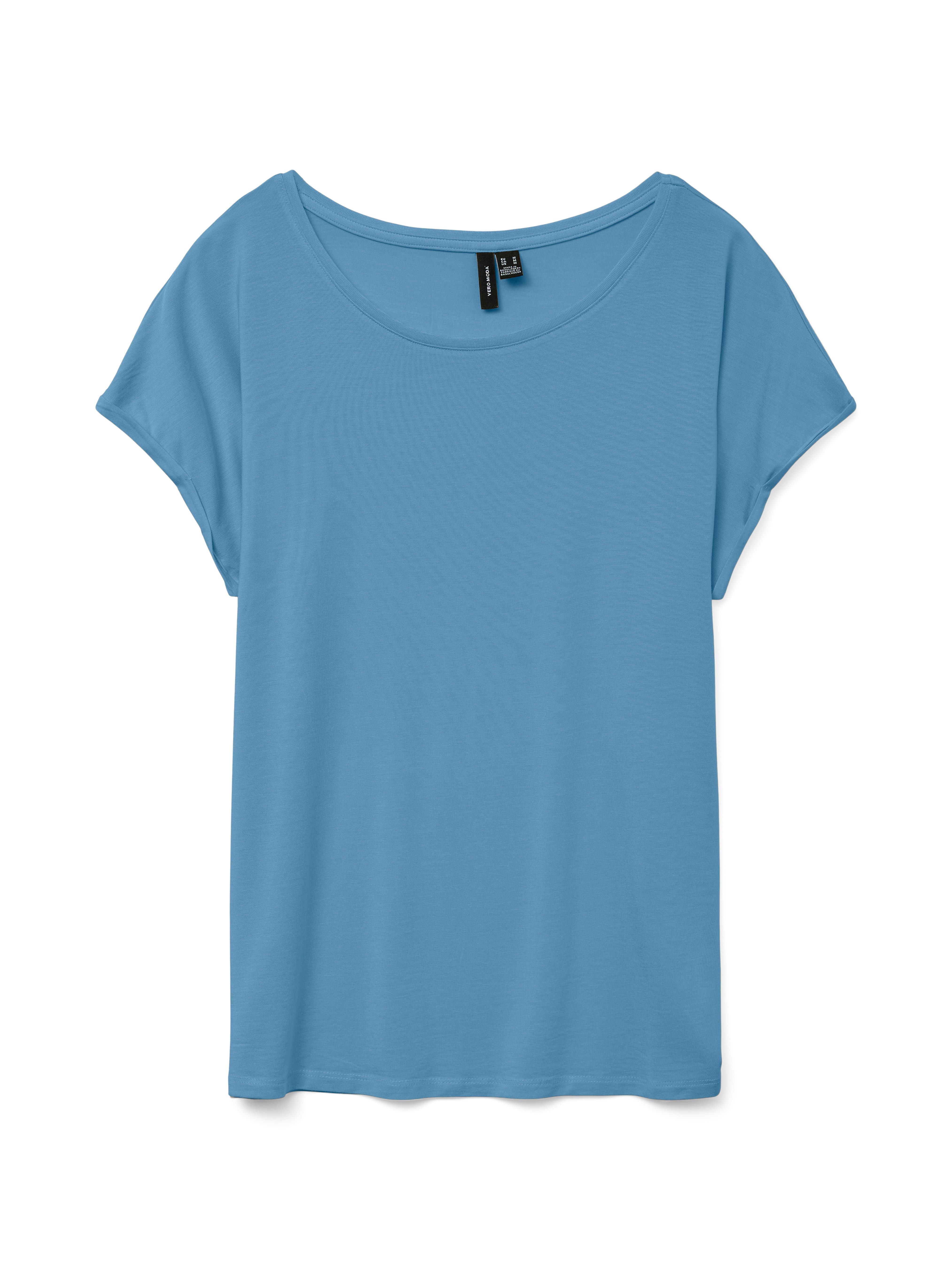 Vero Moda Shirt met ronde hals VMAVA PLAIN SS TOP GAJRS NOOS