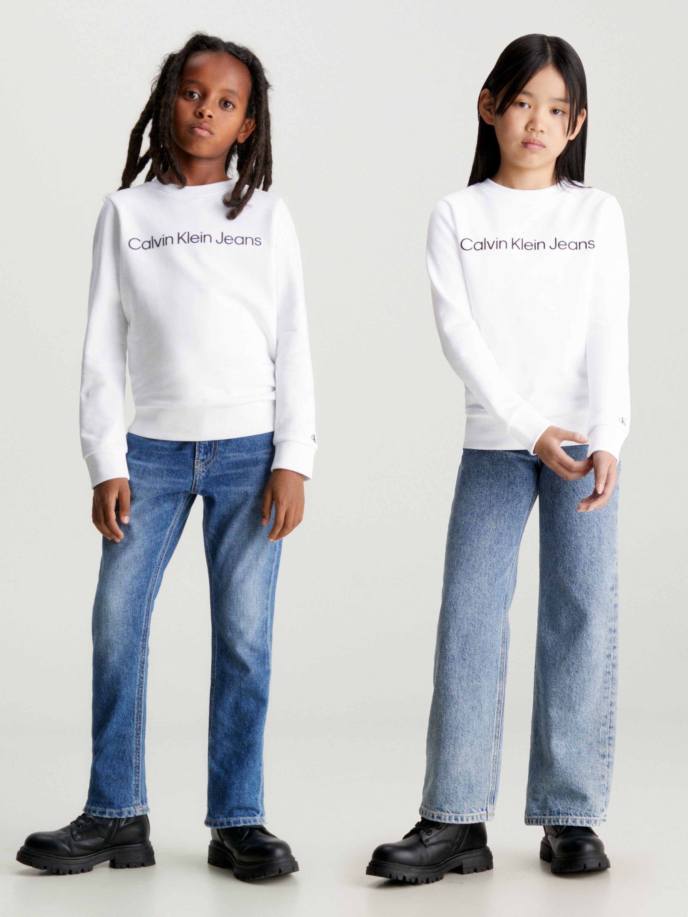 Calvin Klein Sweatshirt INST. LOGO REGULAR CN voor kinderen tot 16 jaar