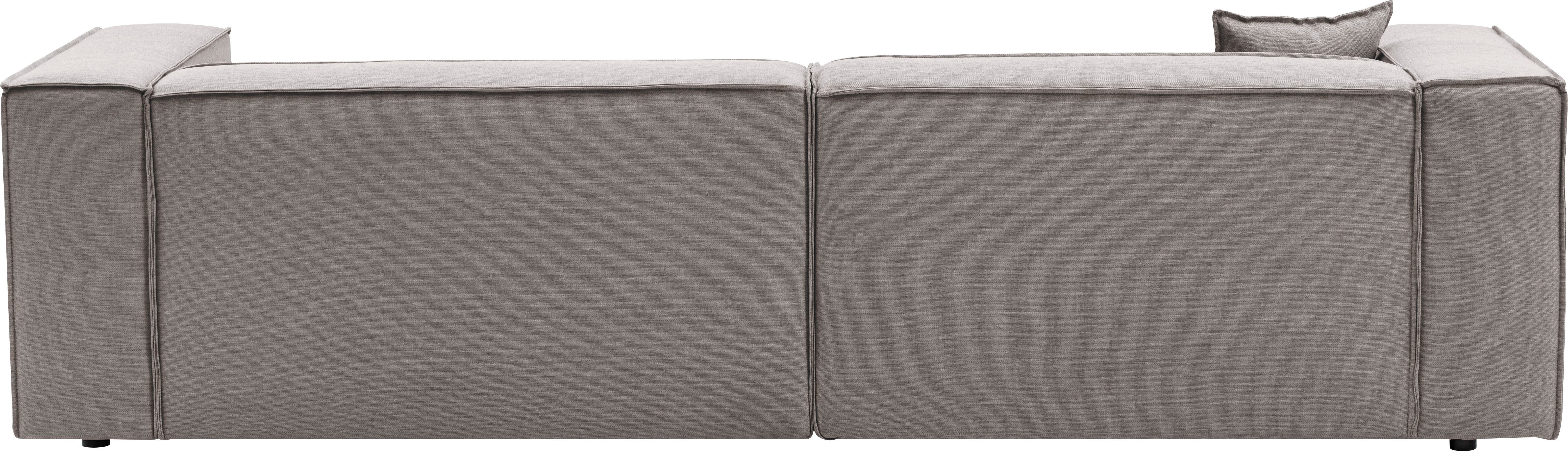LeGer Home by Lena Gercke 3-zitsbank PIARA, bank met biesnaad, sofa in cord of linnenlook