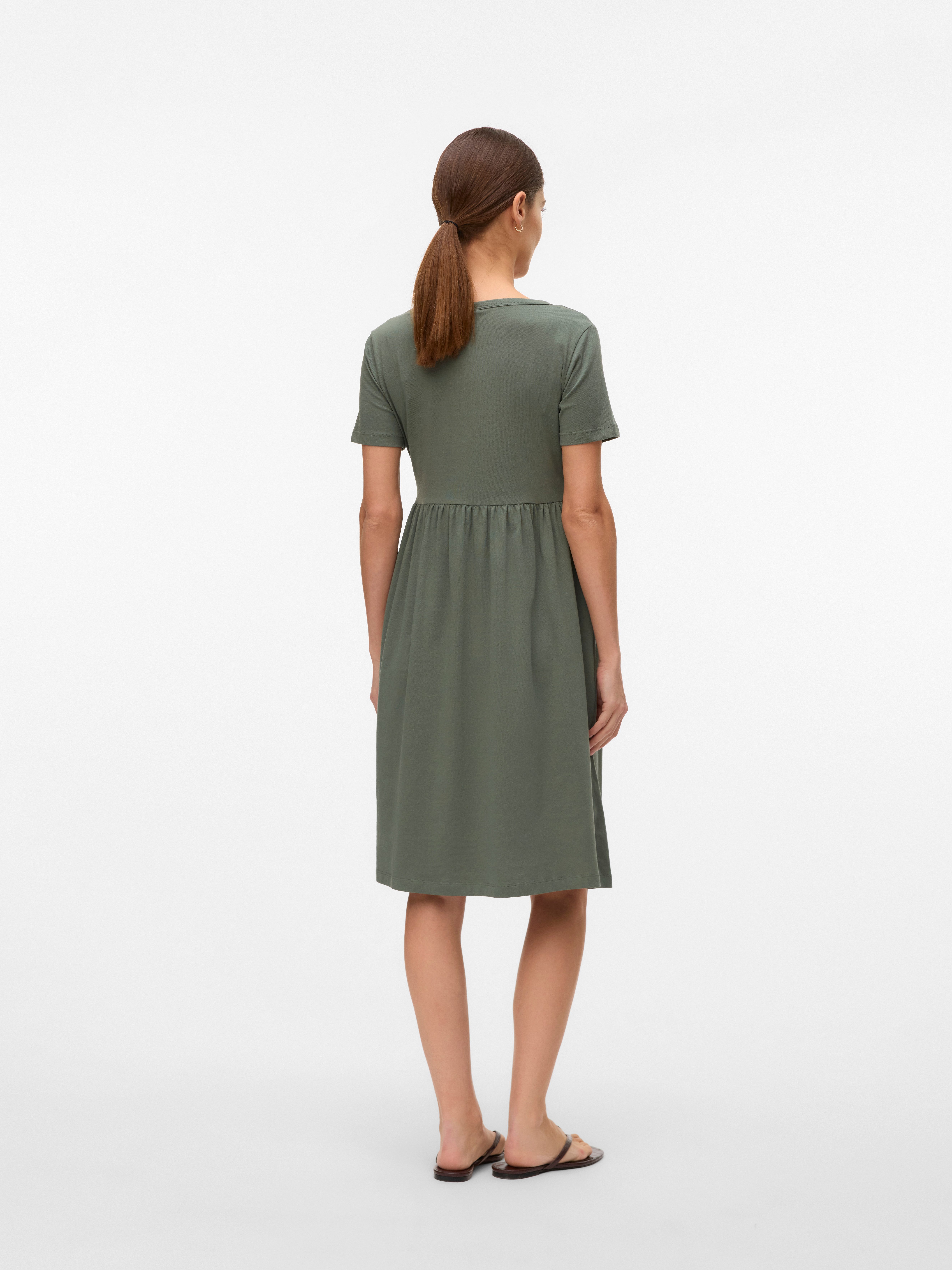Mamalicious Midi-jurk MLMIA SS JRS ABK SKATER DRESS NOOS