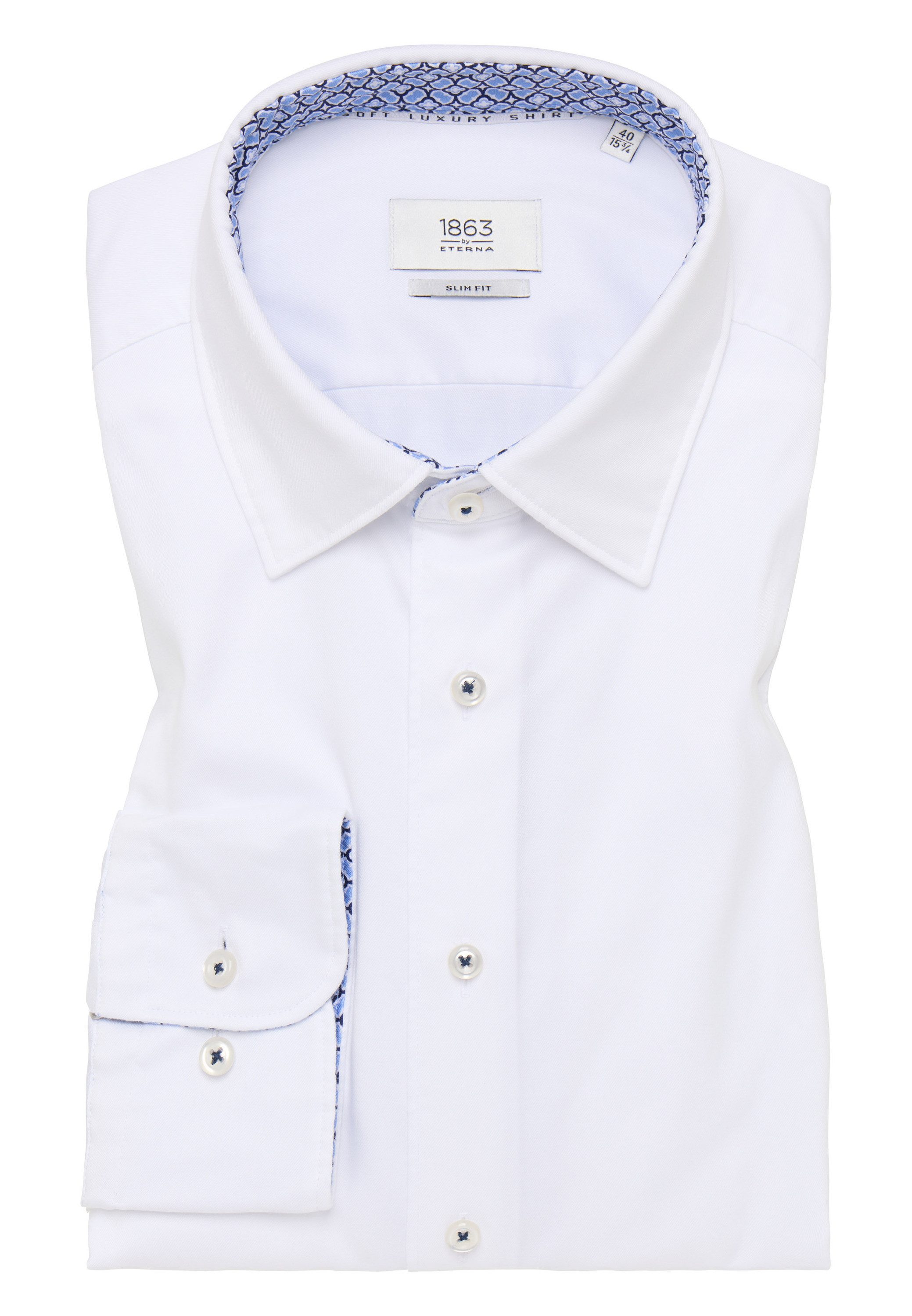 Eterna Overhemd met lange mouwen Slim fit