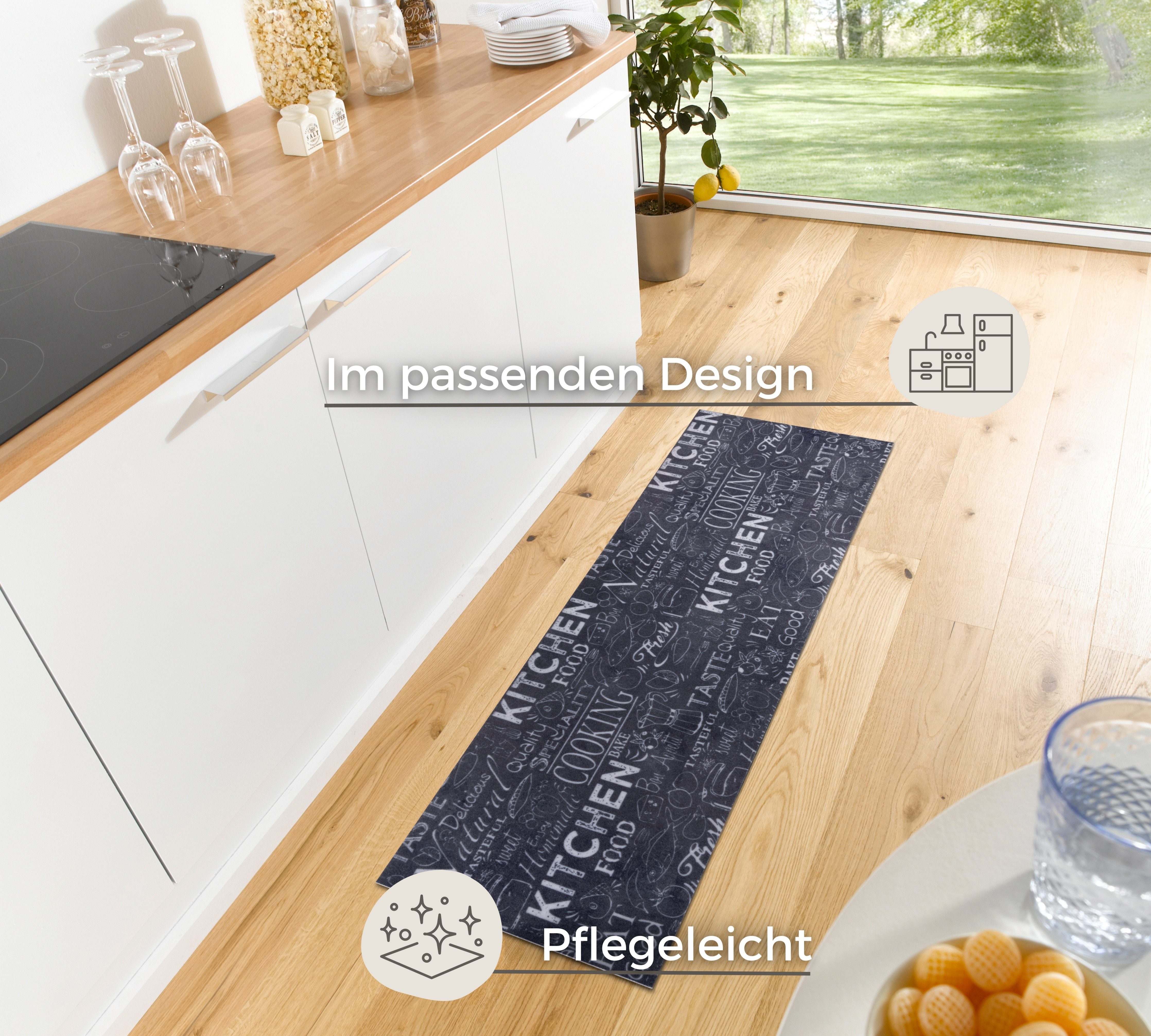 HANSE Home Keukenloper Wild Kitchen Board Loper, antislip, keukenkleed, keuken, vloerkleed, gemakkelijk in onderhoud, hal