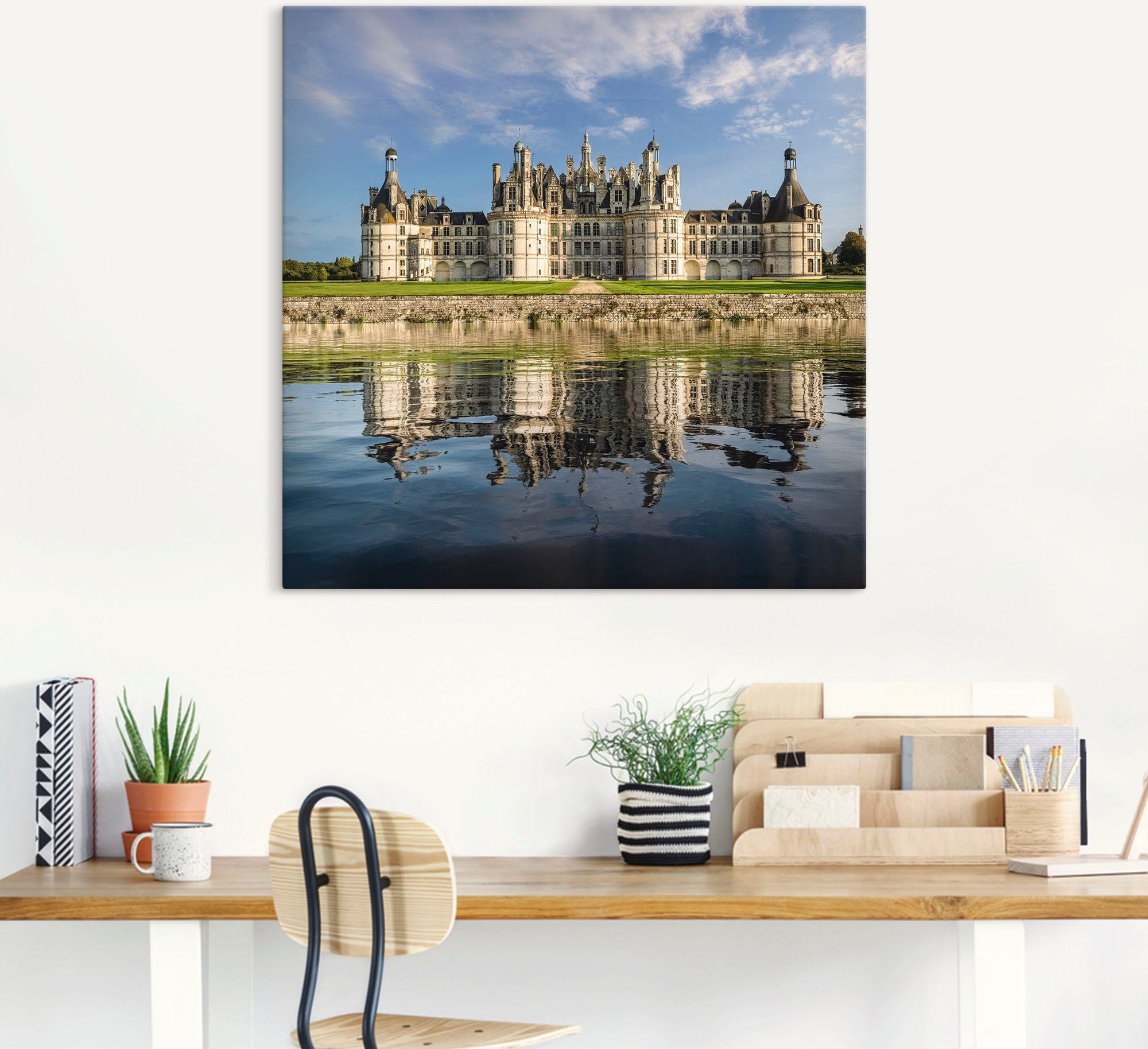 Artland Artprint op linnen Loire-slot Chateau Chambord