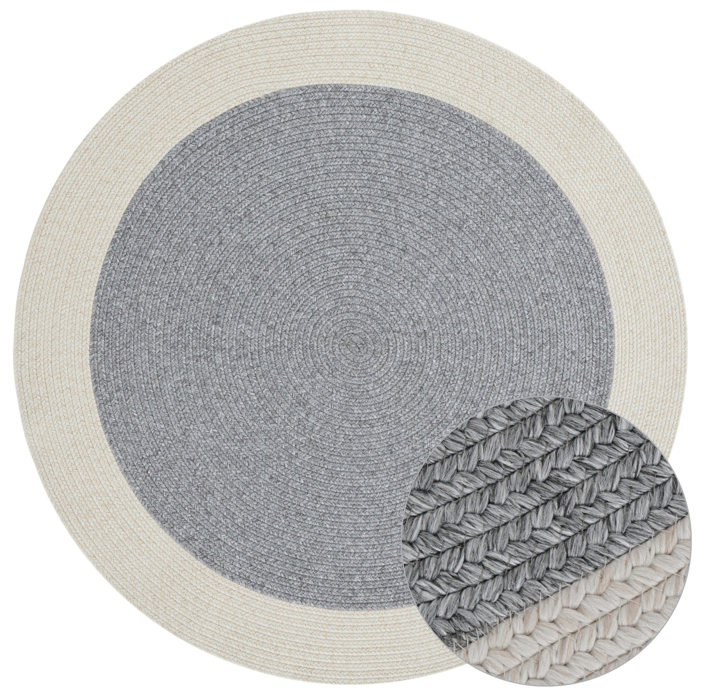 NORTHRUGS Vloerkleed Trenzado In- & Outdoor, Handmade-Look, Geweven, Weerbestendig, Balkon, Woonkamer