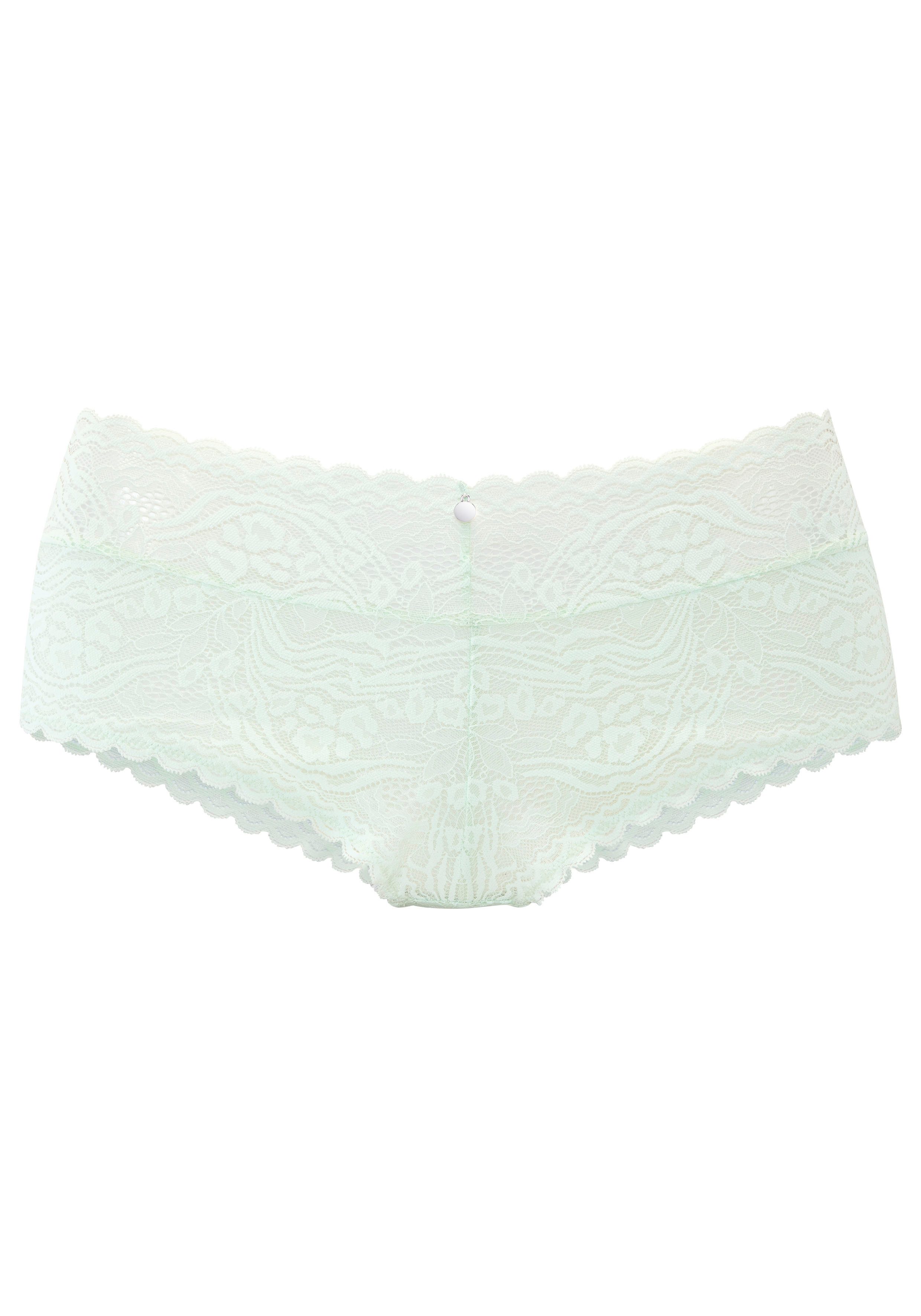 s.Oliver RED LABEL Beachwear Stringpants Danielle stijlvol van transparante kant in gebloemde look