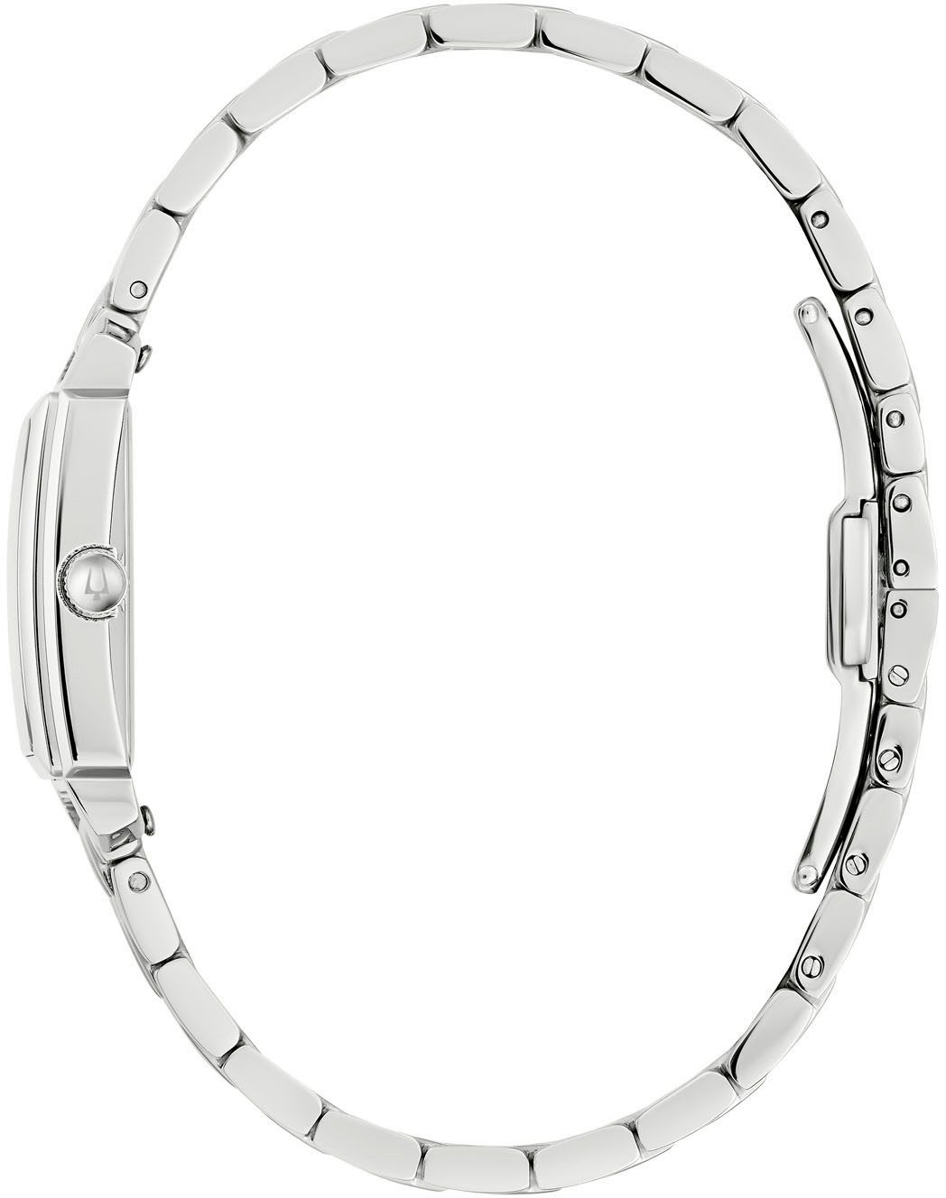 Bulova Kwartshorloge 97P166 Polshorloge, dameshorloge, roestvrijstalen armband, met diamanten