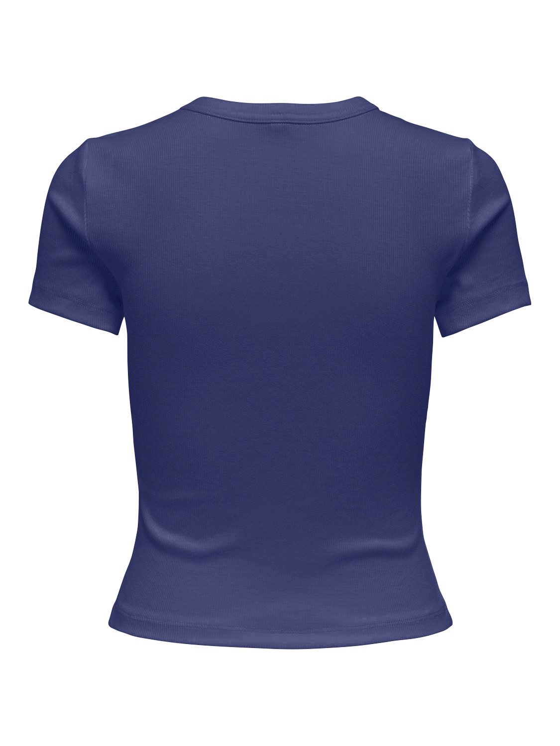 Only Shirt met korte mouwen ONLVAL S/S O-NECK TOP CC JRS