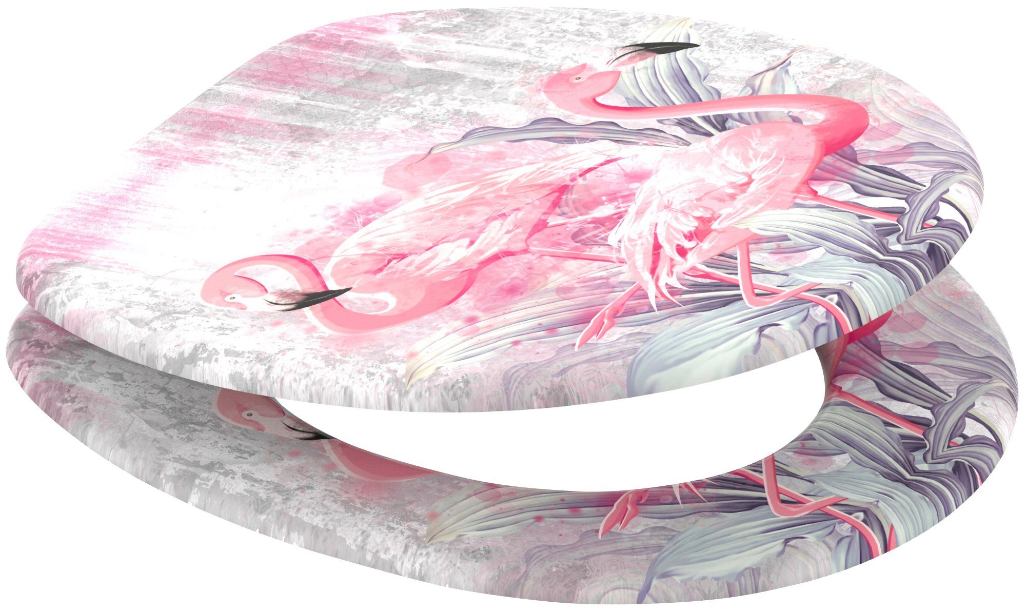 Sanilo Toiletzitting Flamingo met softclosemechanisme, bxl: 37,7x 42,0 - 47,0 cm