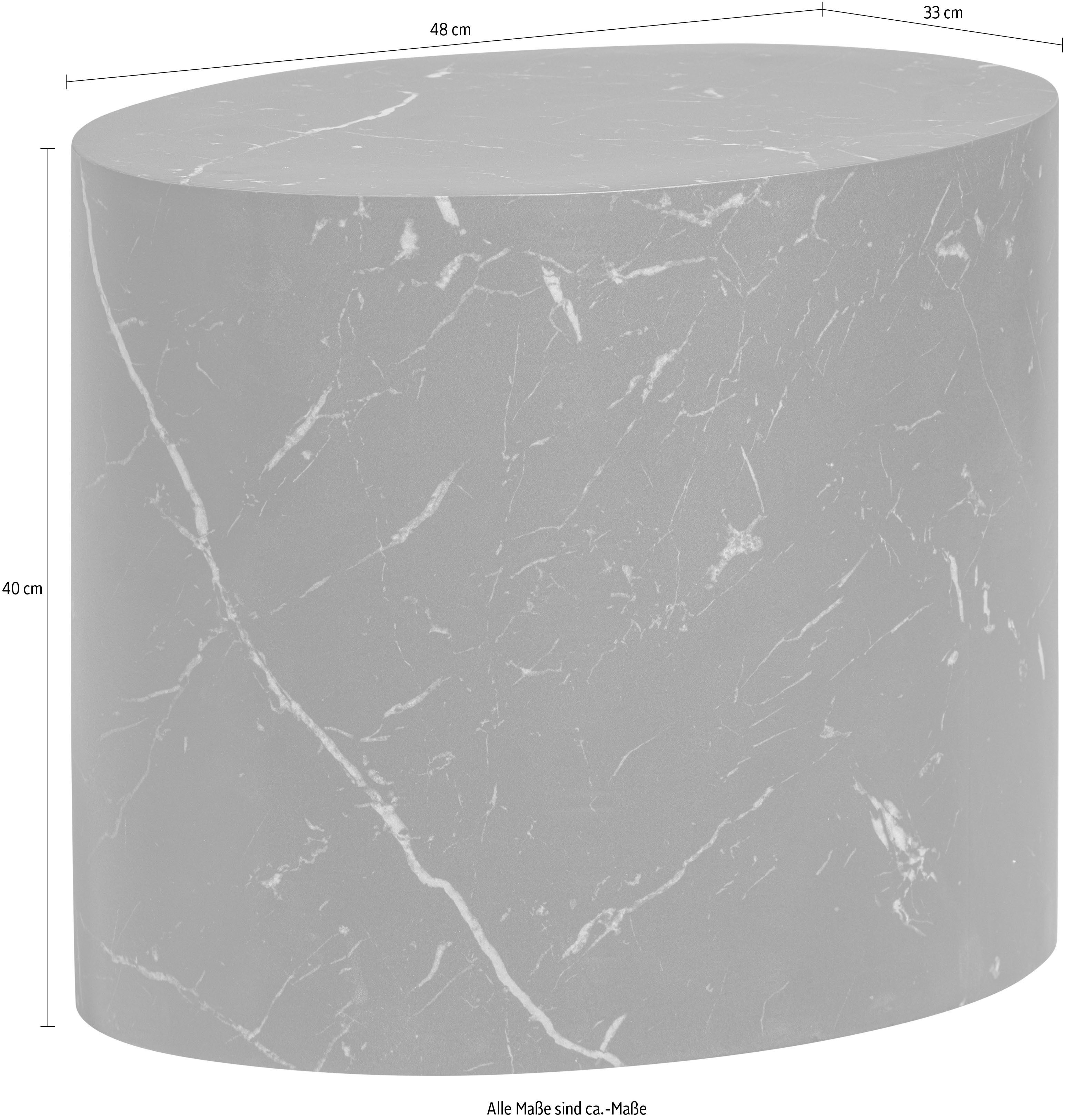 WOOOD Salontafel Quint met 3d-effect, marmerlook, h 40 cm x b 48 cm