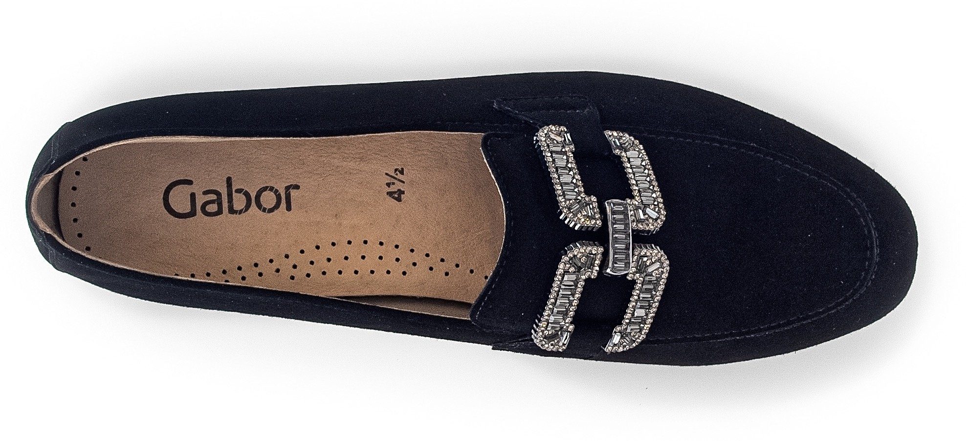 Gabor Loafers Slipper, feestdagsschoen, instapschoen met edel sieraandeel