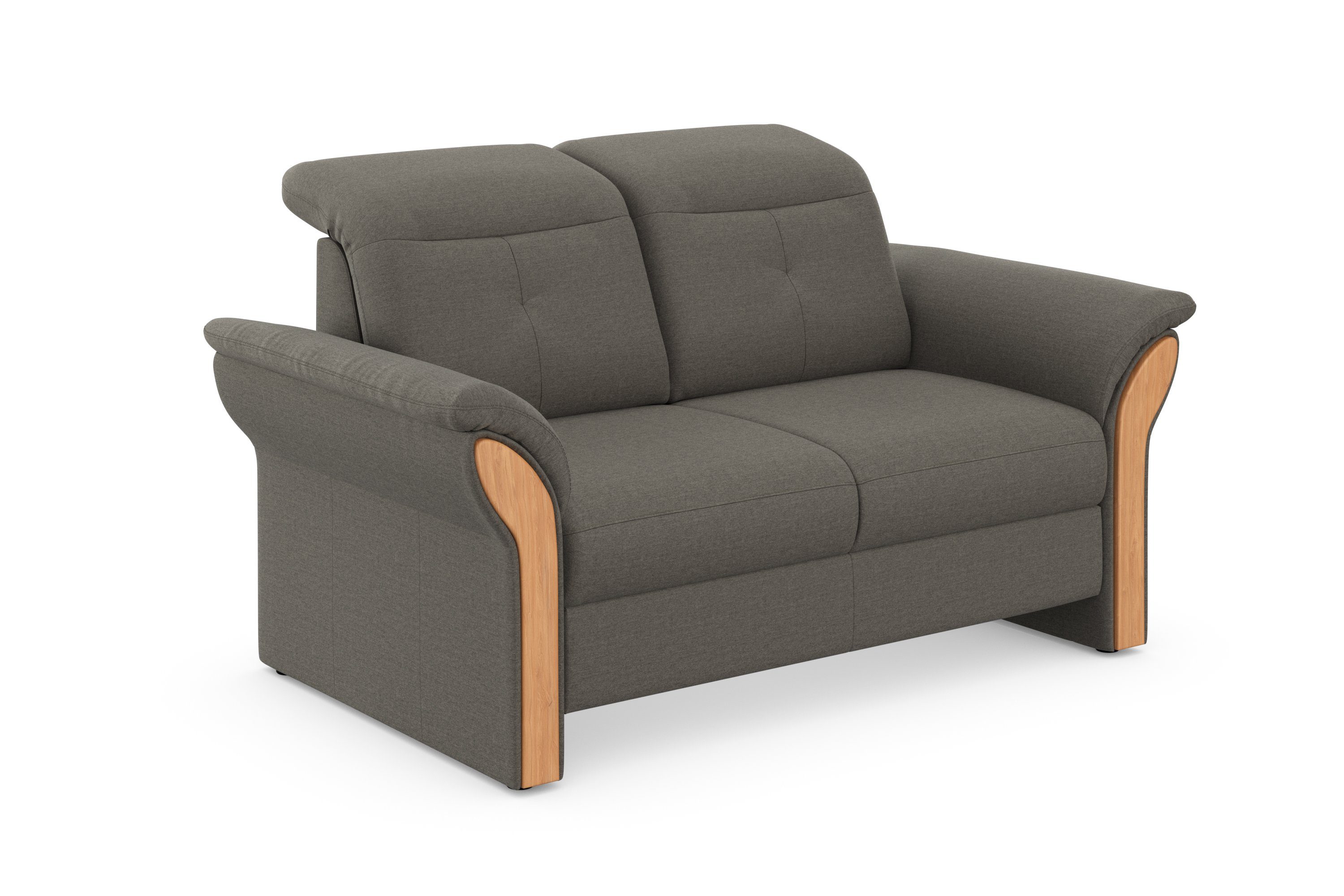 Home affaire 2-zitsbank Dangast Verstelbare hoofdsteun, houten frontlijsten, naar keuze ook in Easy clean bekleding