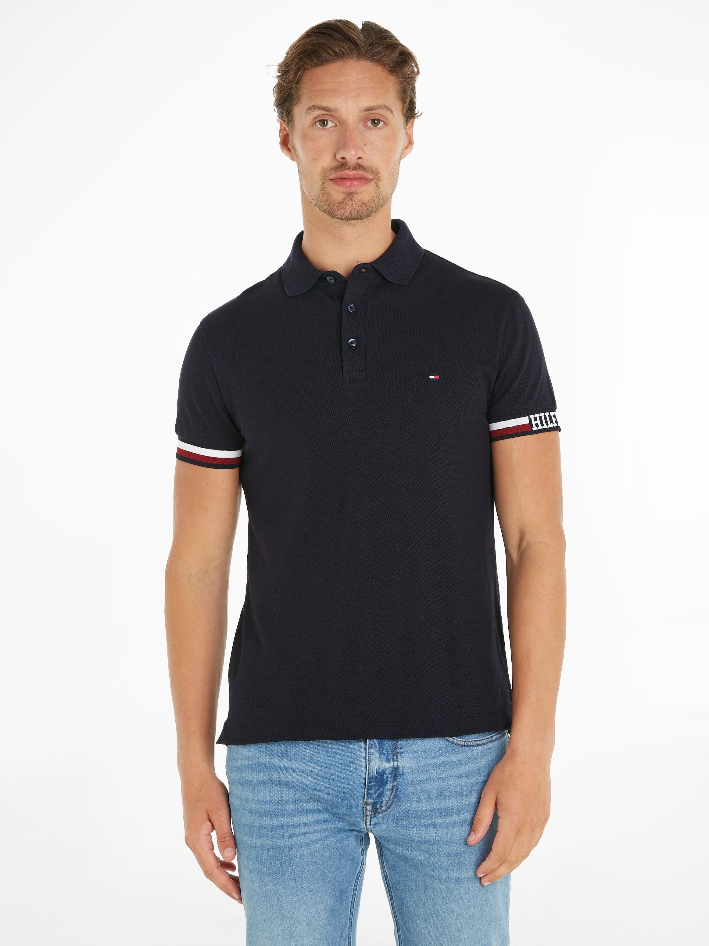 Tommy Hilfiger Poloshirt MONOTYPE FLAG CUFF SLIM FIT POLO