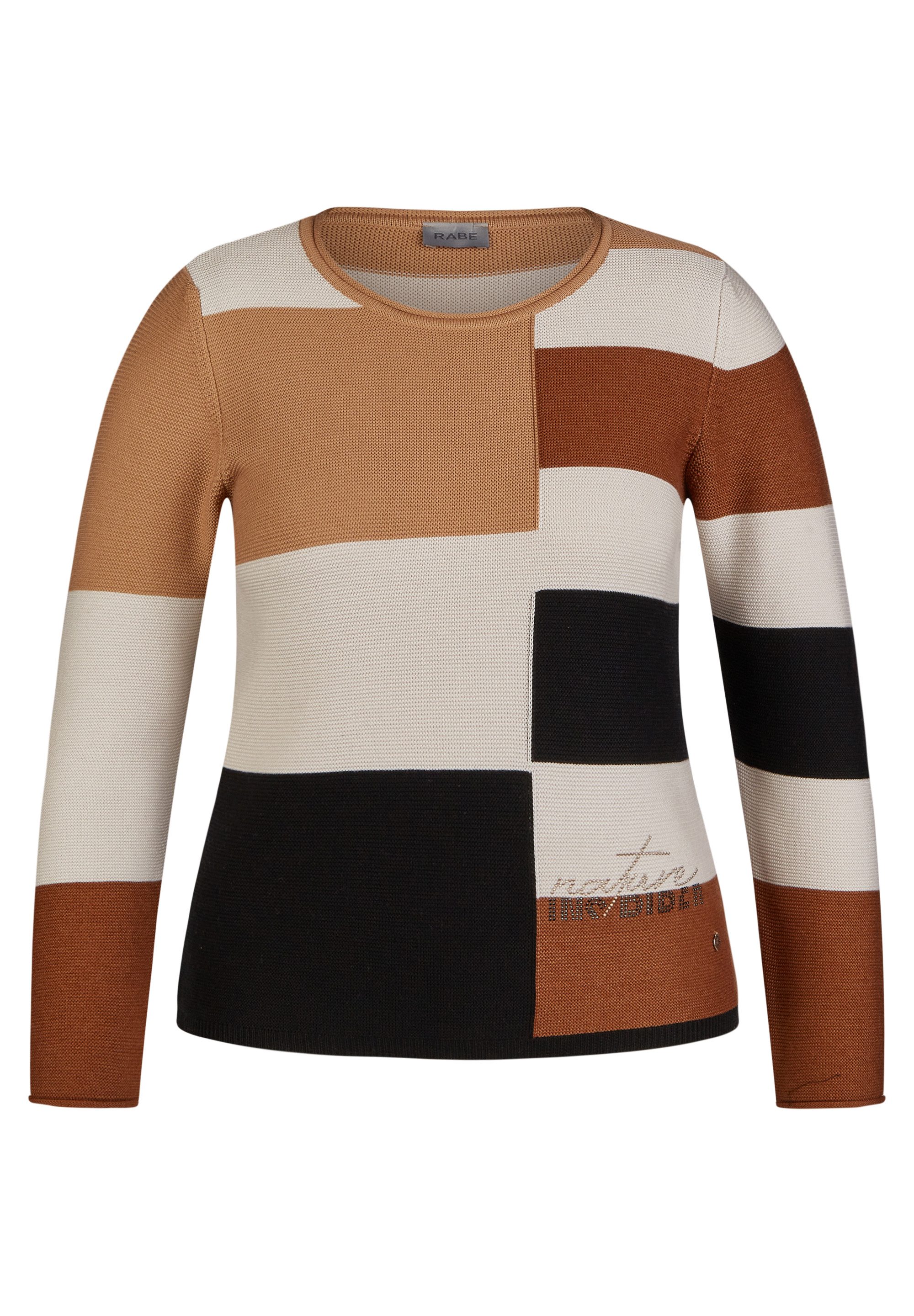 Rabe Gebreide trui met colorblocking-patroon