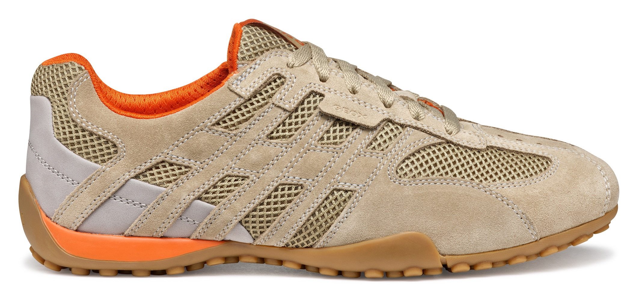 Geox Veterschoenen U SNAKE ORIGINAL , veterschoen, vrijetijdsschoen, trekking sneaker met leren binnenzool