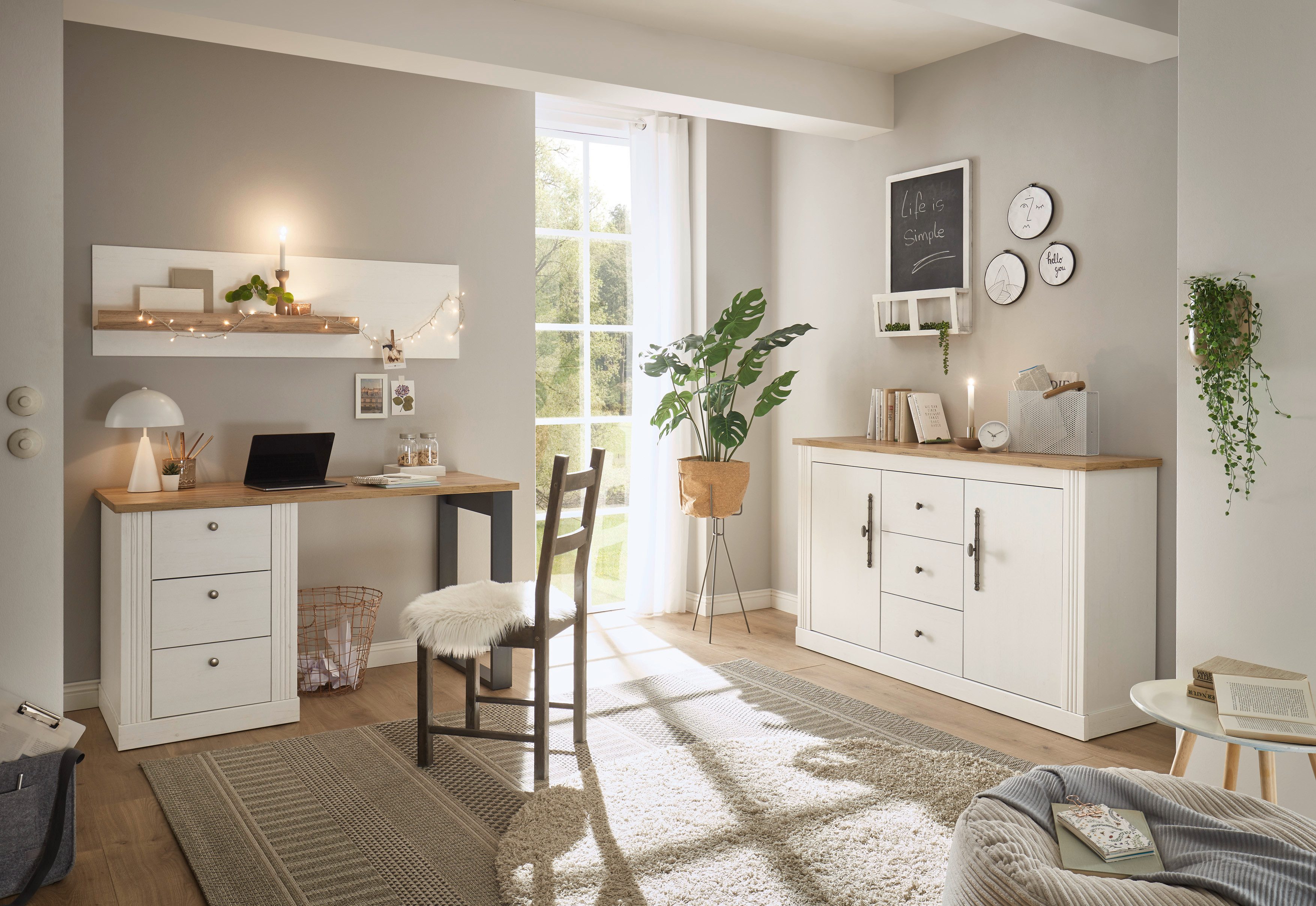 Home affaire Bureau Westminster in romantische landelijke stijl, breedte 138 cm, exclusief by otto