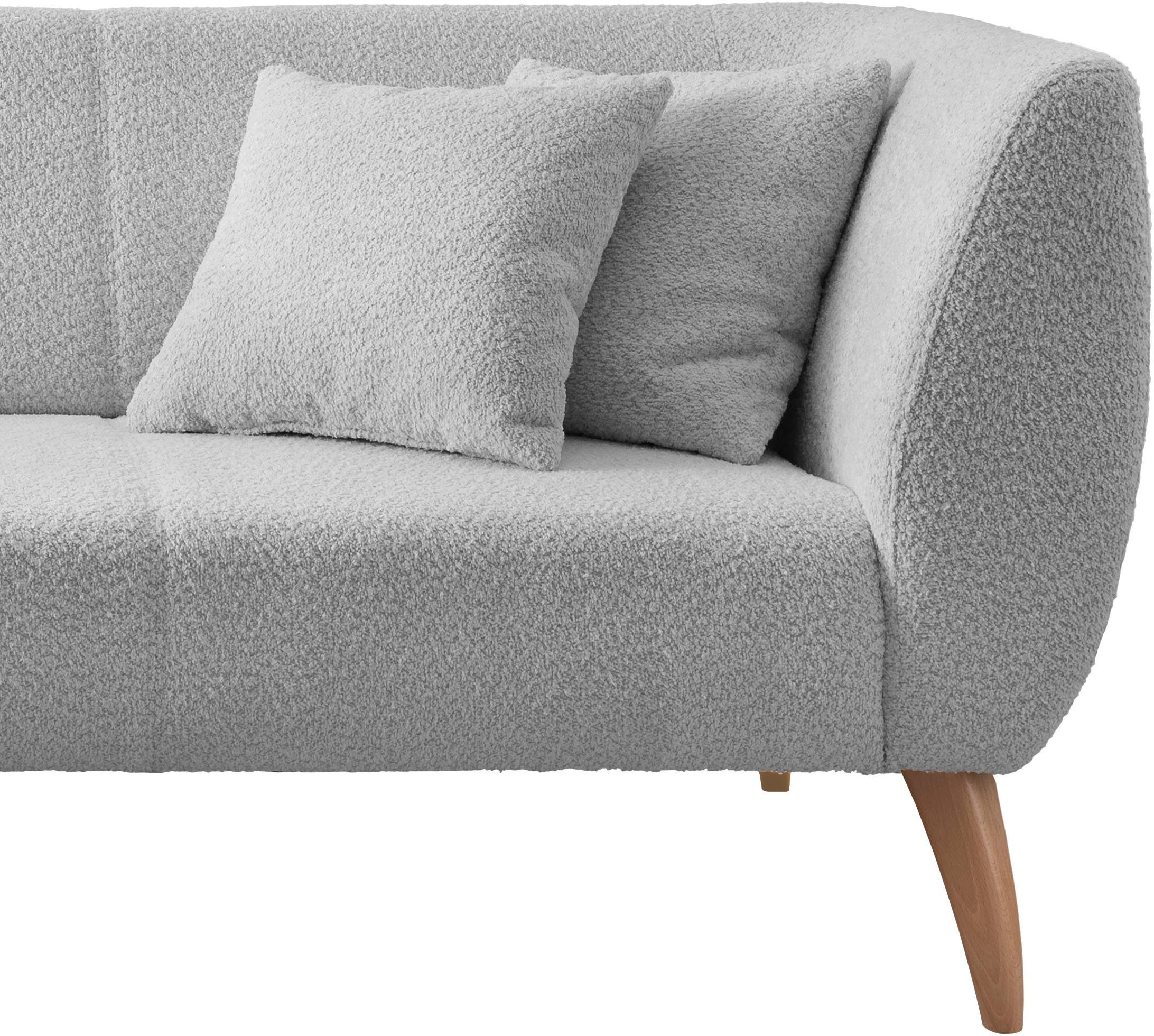 INOSIGN Hoekbank Colori L-vorm Houtkleur voetkeuze, inclusief 4x sierkussens