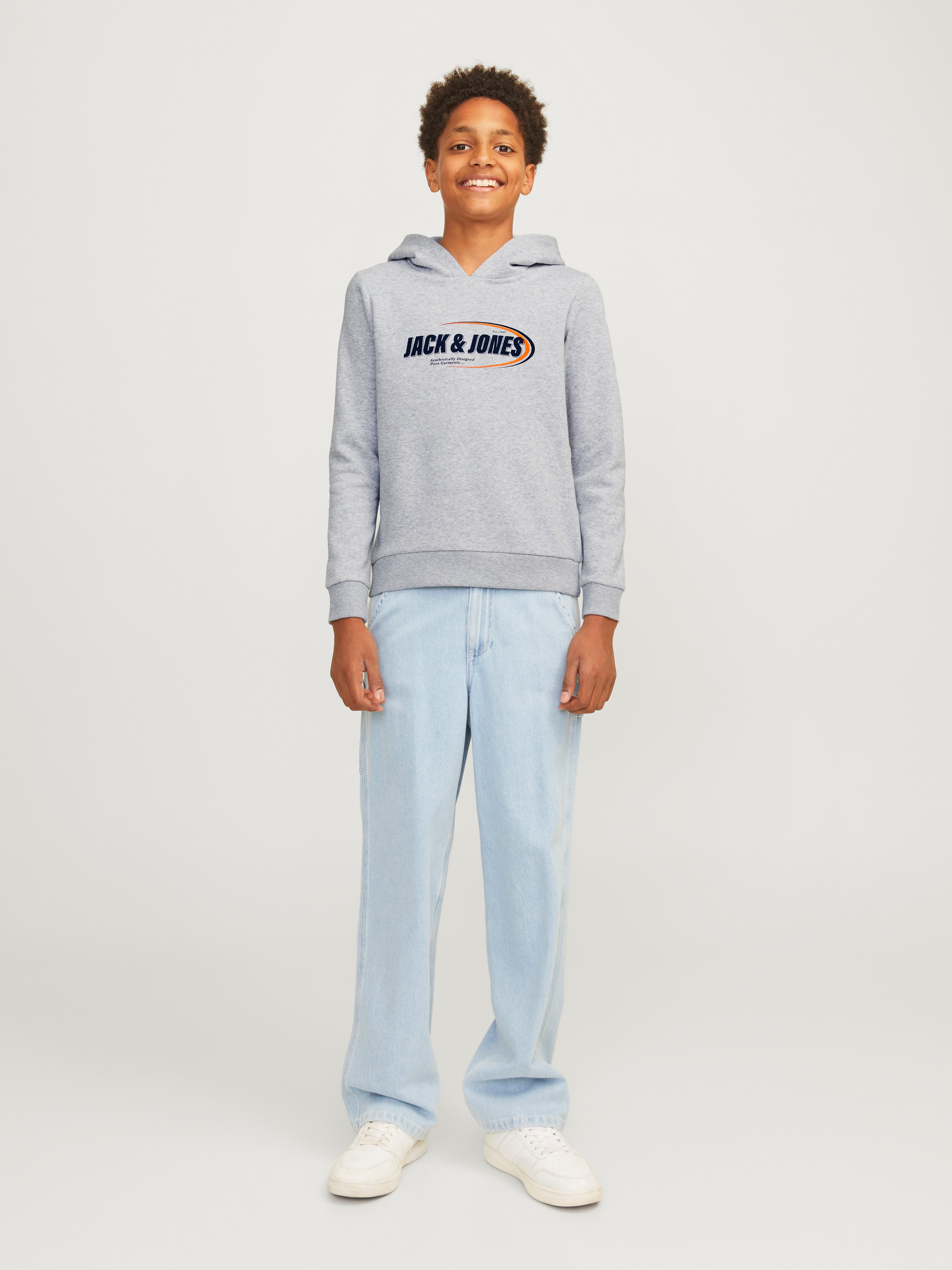 Jack & Jones Junior Hoodie JCORAY BRANDING SWEAT HOOD FST JNR