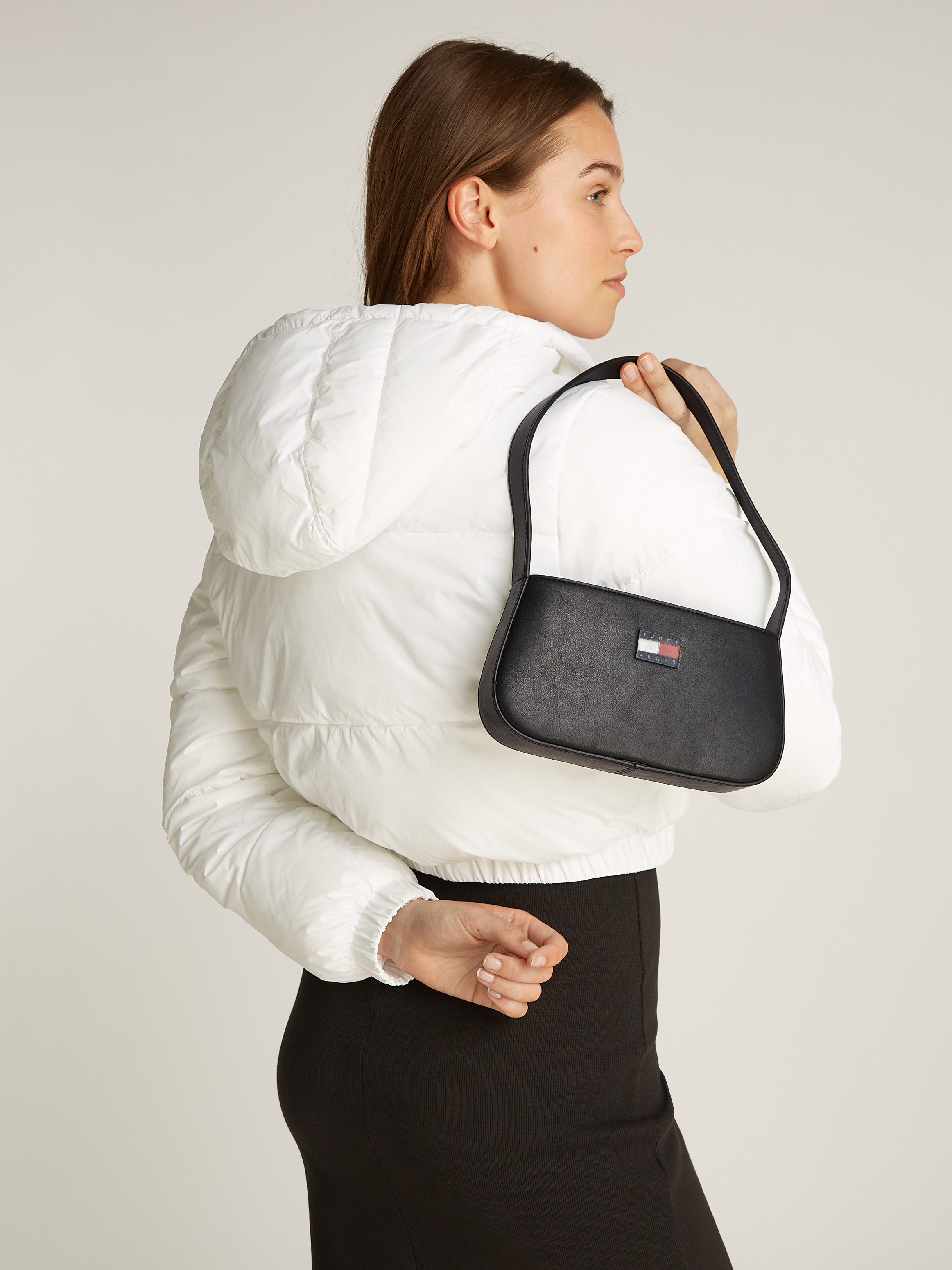 TOMMY JEANS Schoudertas TJW ESS MUST SHOULDER BAG dames schoudertas, mini tas handtas met logo-vlag