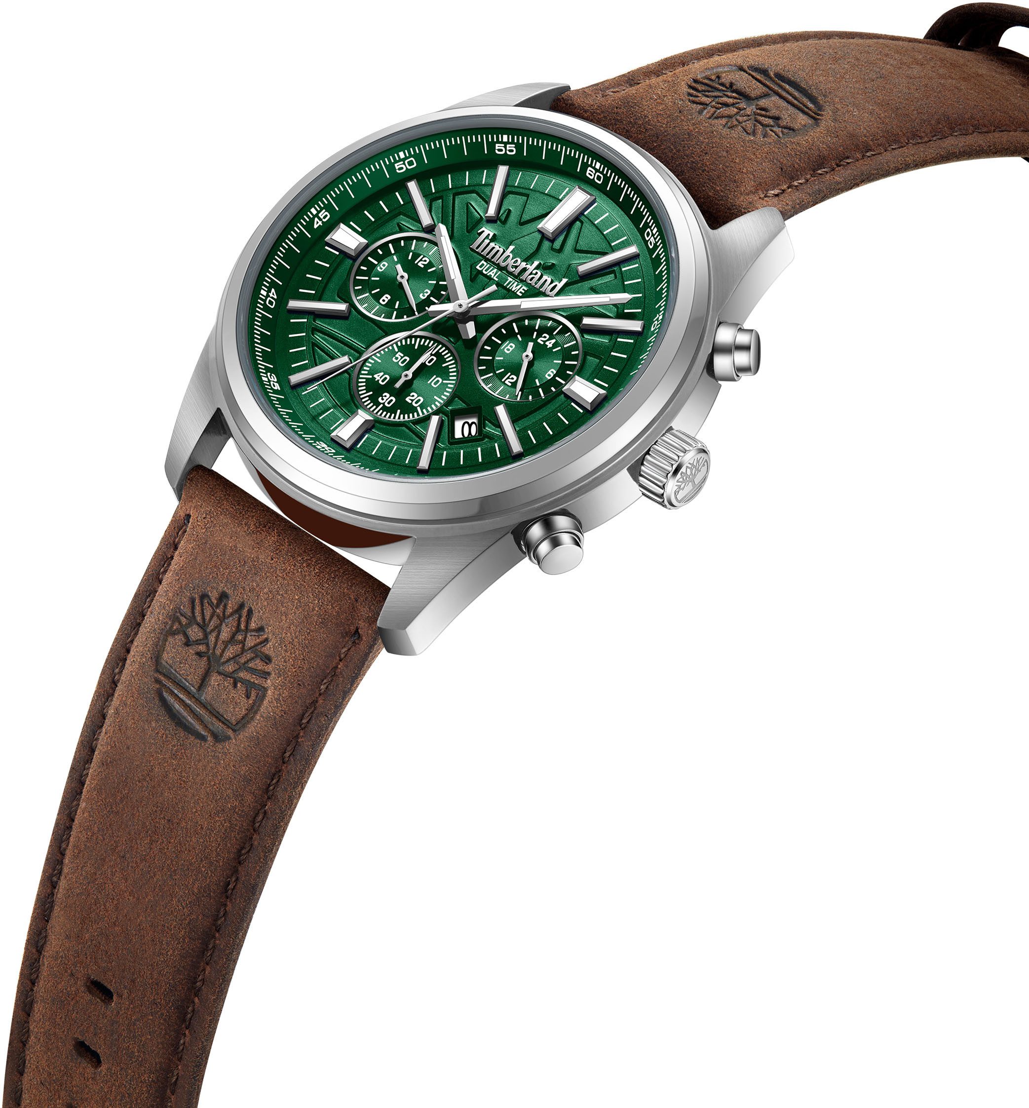 Timberland Chronograaf NORTHBRIDGE Quartzhorloge, horloge, herrenuur, leren band, stopwatchfunctie, datum