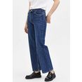 selected femme high-waist jeans slfalice met wijde pijpen blauw