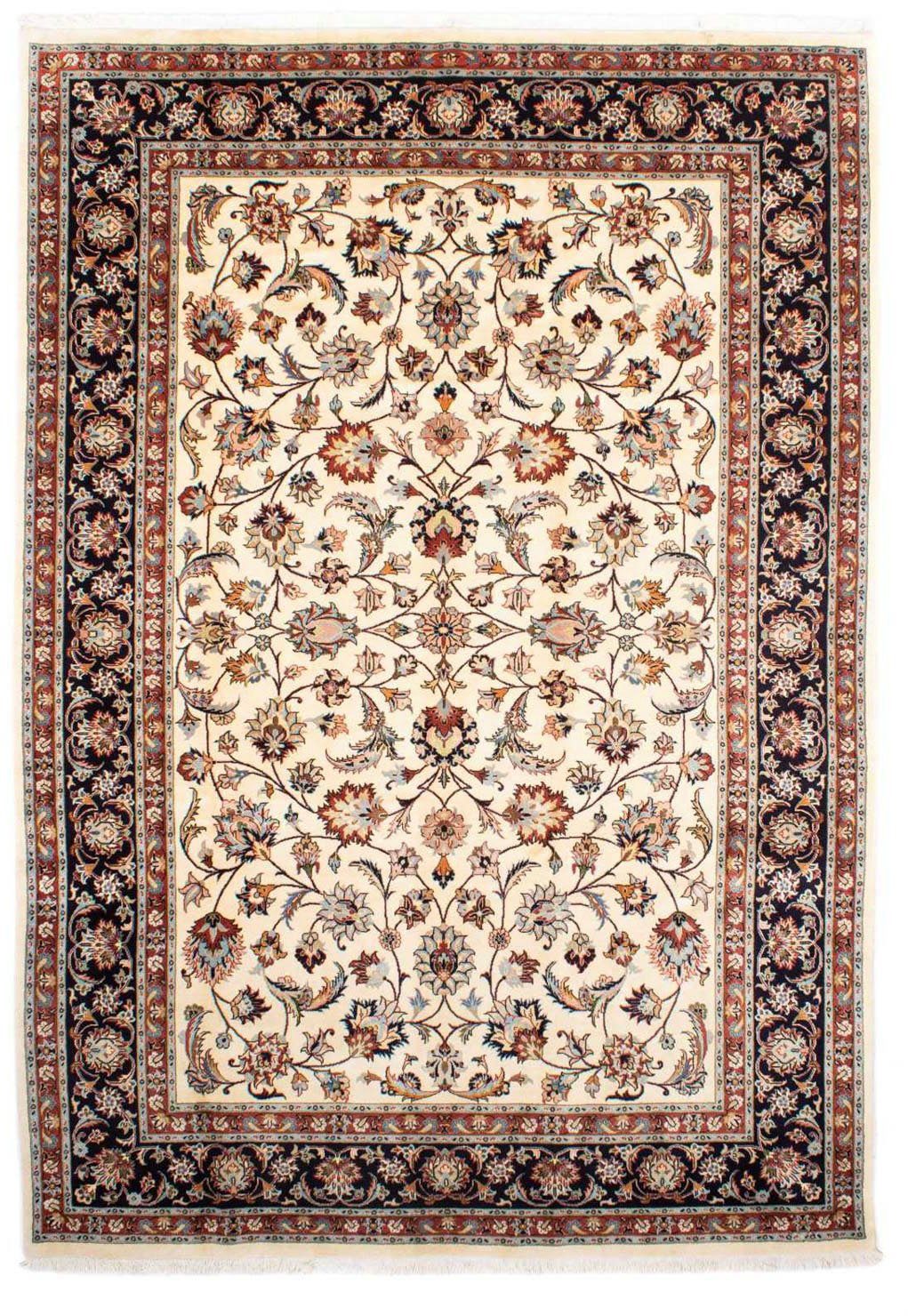 morgenland Wollen kleed Maschad bloemmotief beige 304 x 197 cm Uniek exemplaar met certificaat