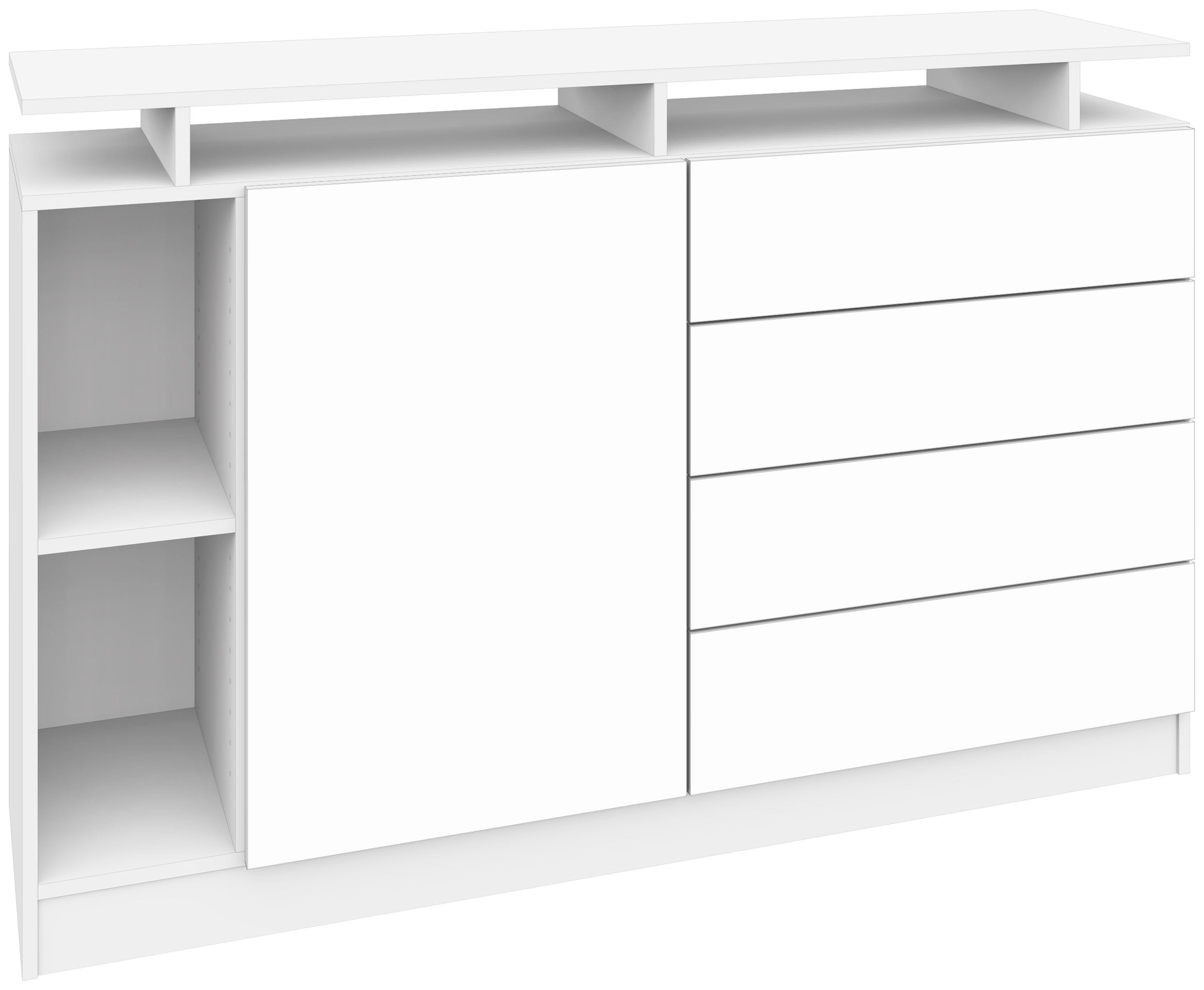 borchardt Möbel Dressoir Vaasa moderne greeploze look, push-to-openfunctie