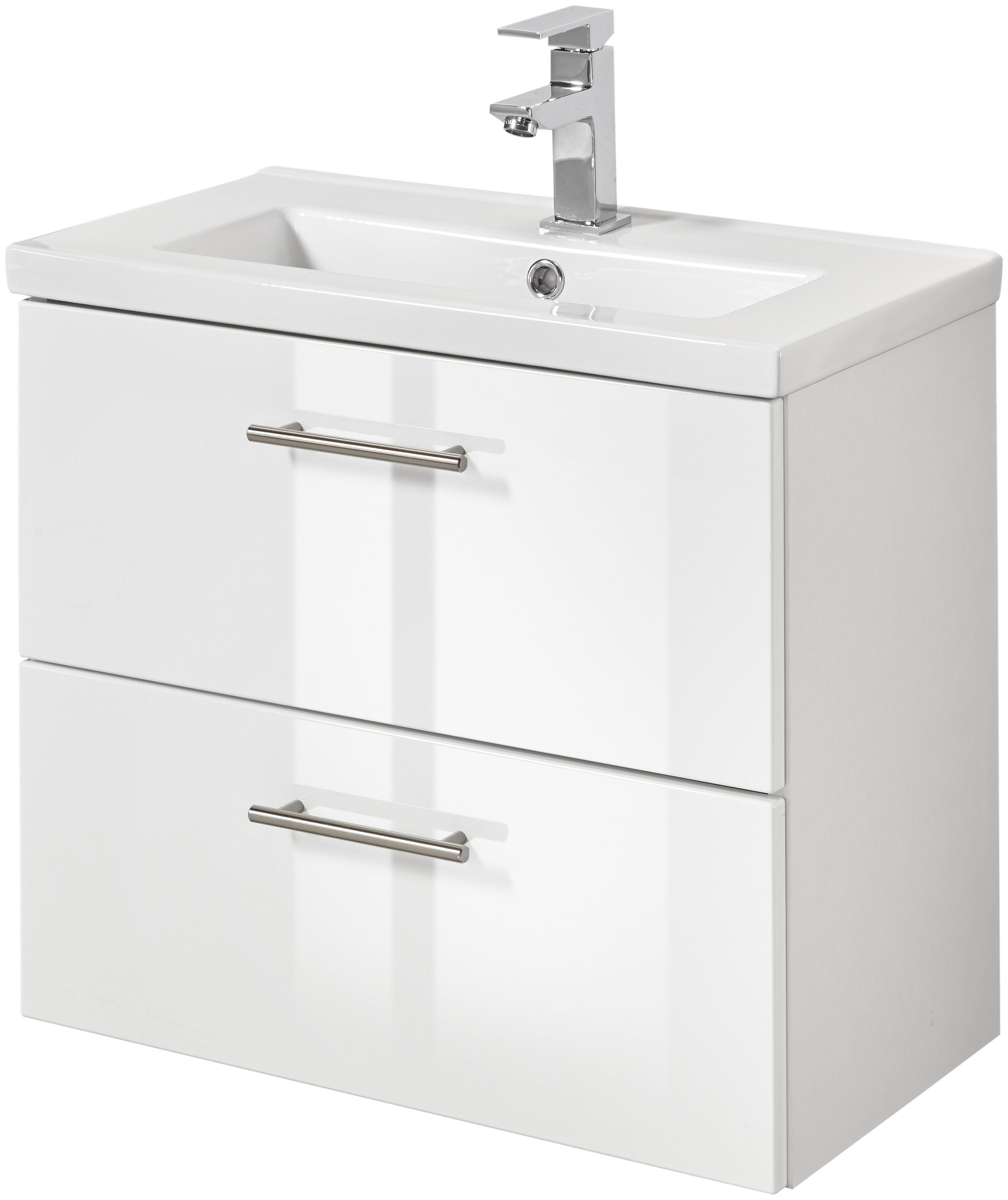 welltime Wastafelonderkast Trento, in verschillende designs en kleuren Breedte 60 cm, diepte 36 cm, SlimLine badkamermeubel