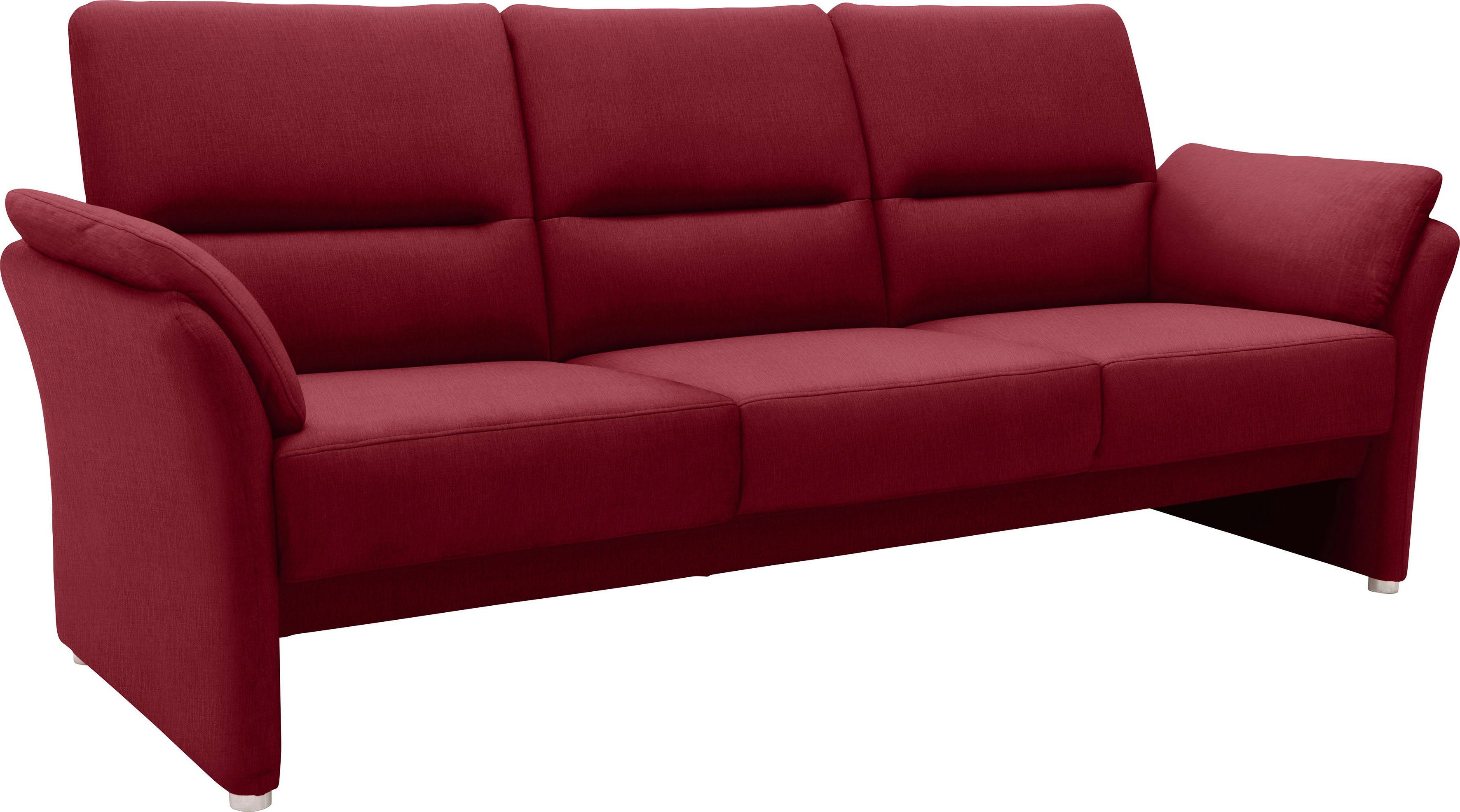DOMO collection 3-zitsbank Pina tijdloos en elegant, smalle armleuningen, compacte afmetingen