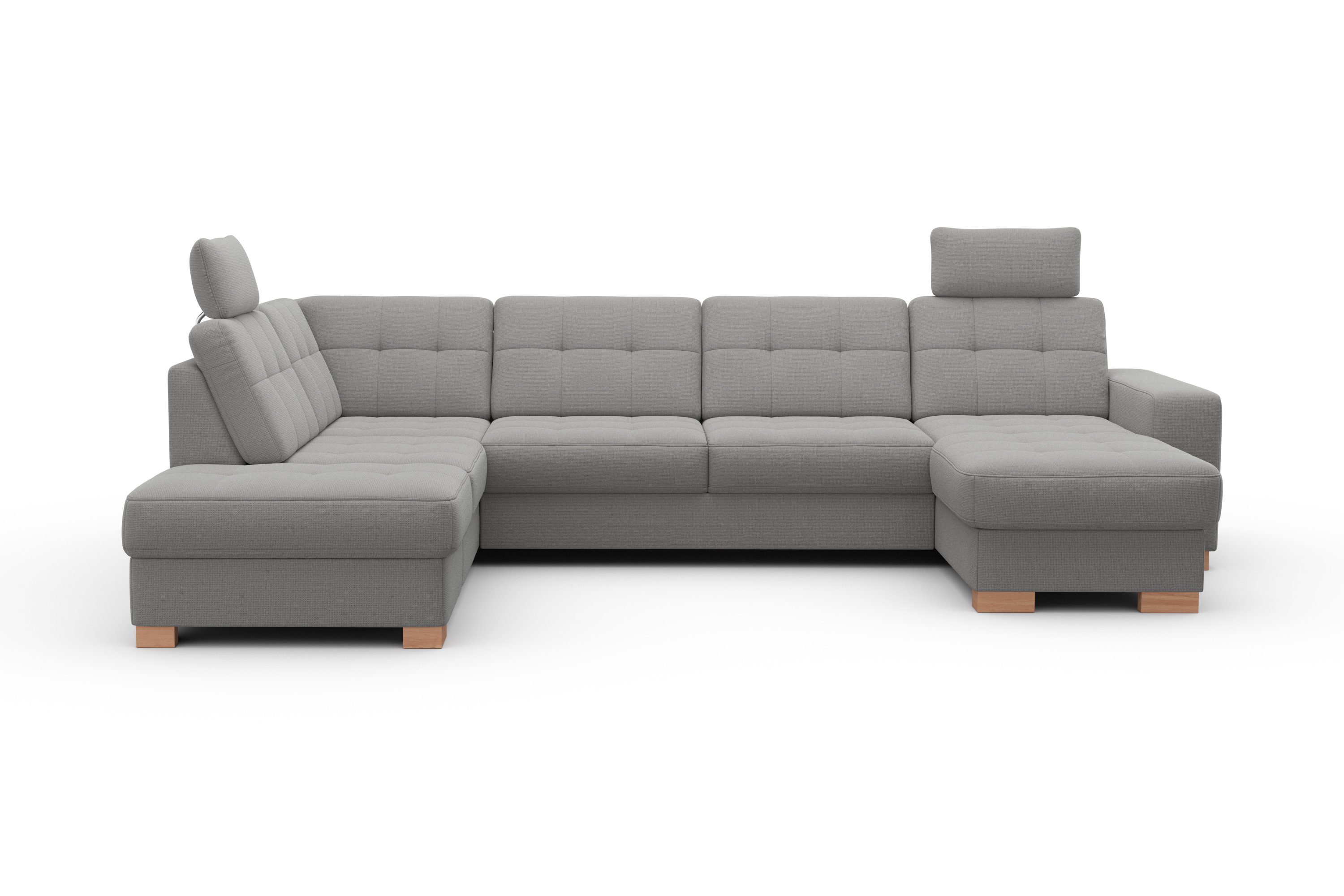 sit&more Zithoek Quincy U-vorm naar keuze met slaapfunctie en bedkist