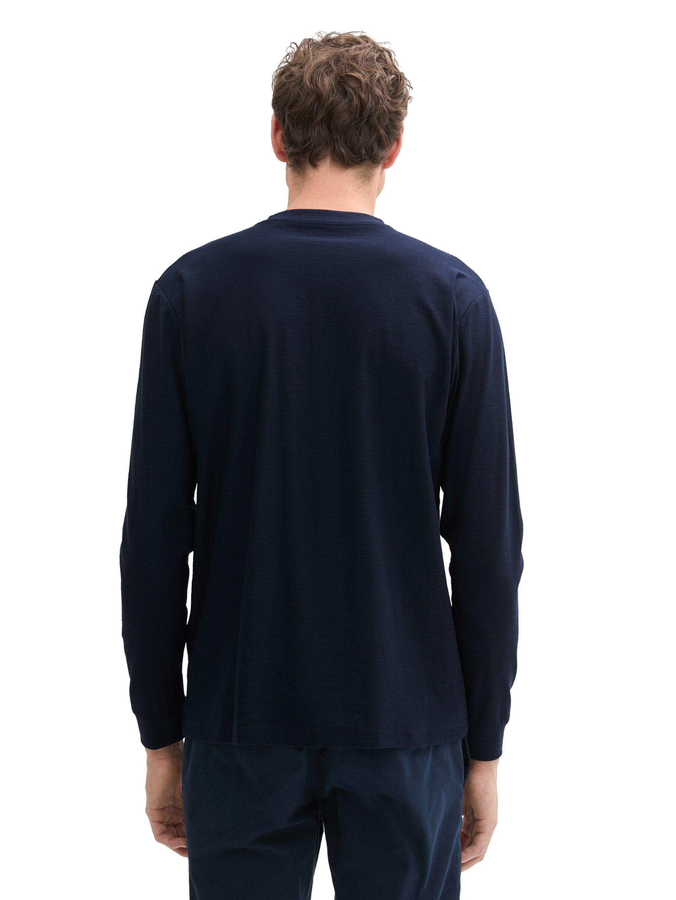 Tom Tailor Denim Henleyshirt met structuur