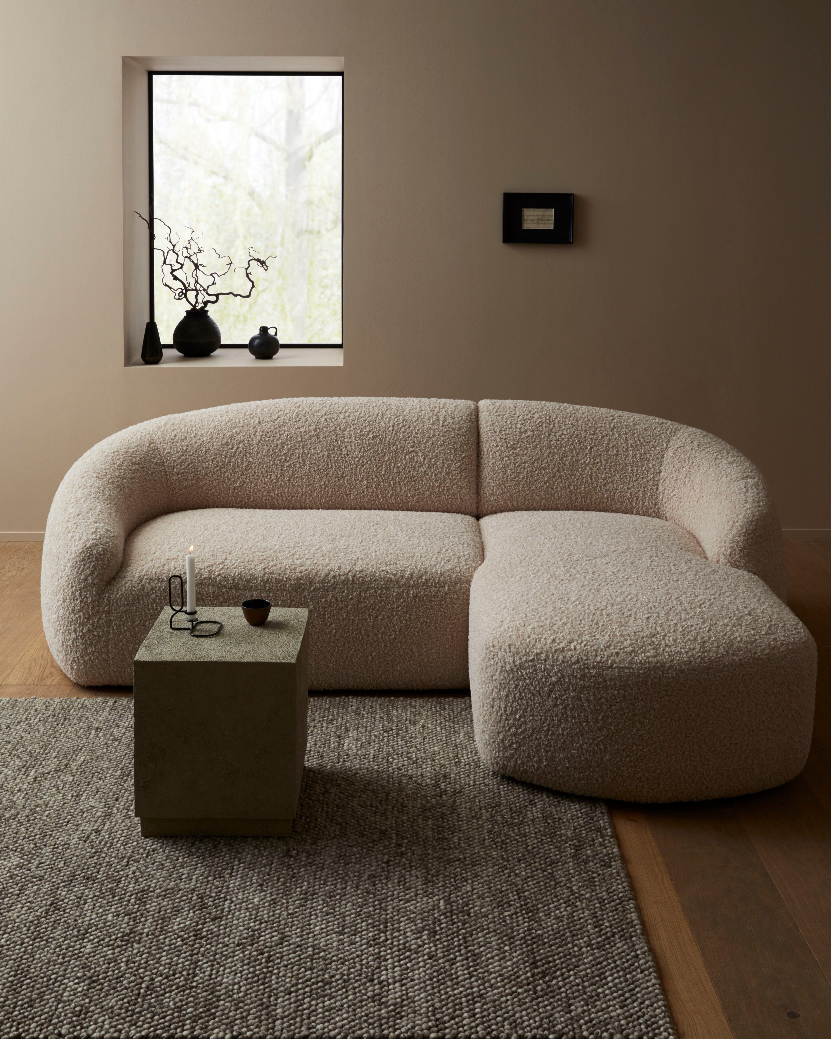 LeGer Home by Lena Gercke Hoekbank YANI, L-vorm, designbank, organische vorm, afmetingen B/D/H: 255/170/81 cm