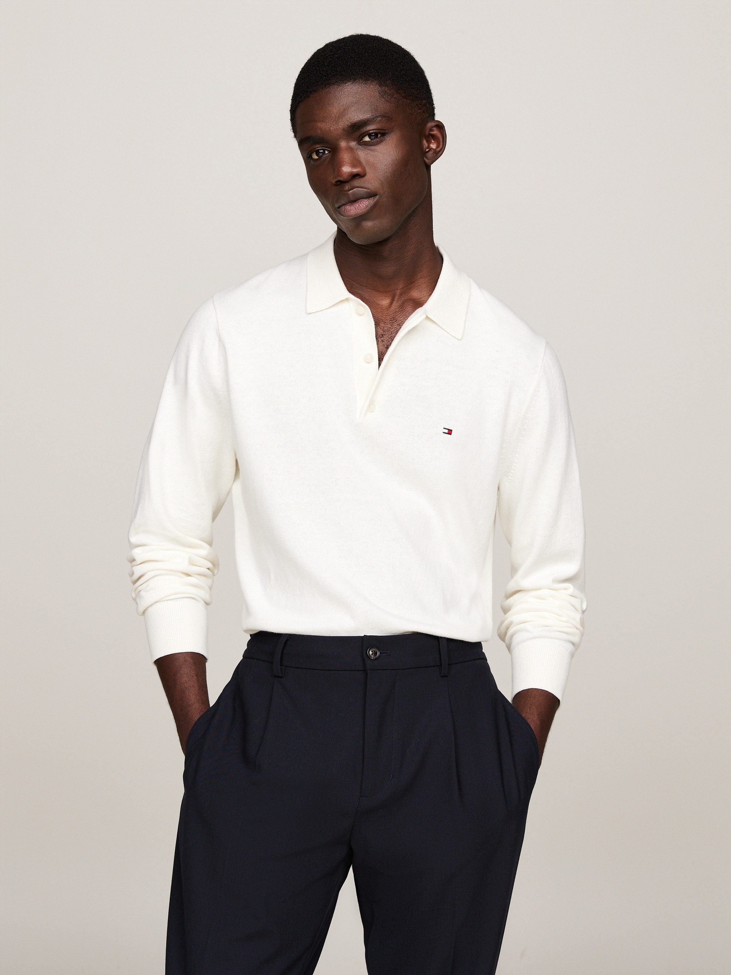 Tommy Hilfiger Trui met polokraag PIMA ORG CTN CASHMERE LS POLO