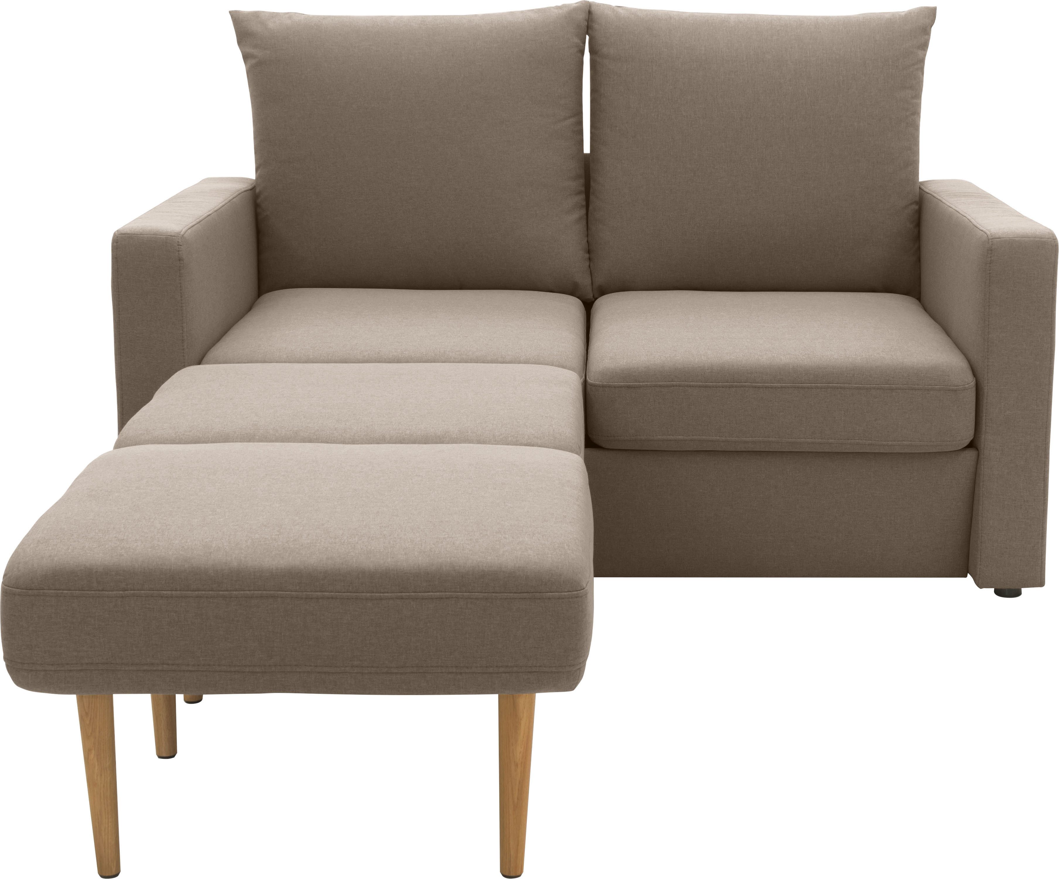 DOMO collection 2-zitsbank Slunce, buitenruimtewonder 2-zits inclusief 2 hockers, geschikt voor buiten