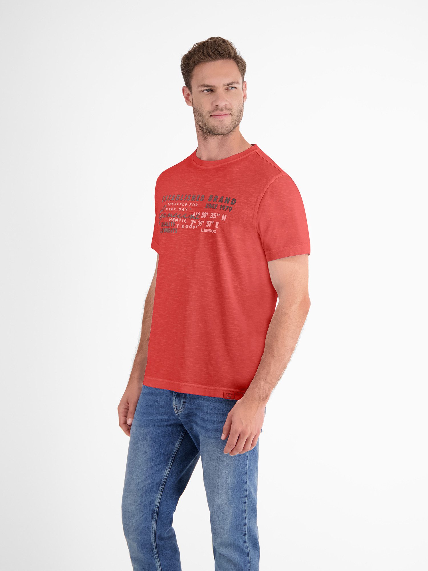 Lerros T-shirt LERROS katoen T-shirt voor heren