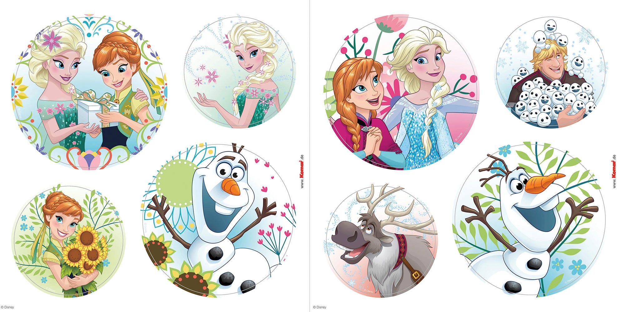 Komar Raamsticker - Frozen Springday Bubbles - grootte 30 x 30 cm, 2 vellen (1 stuk)