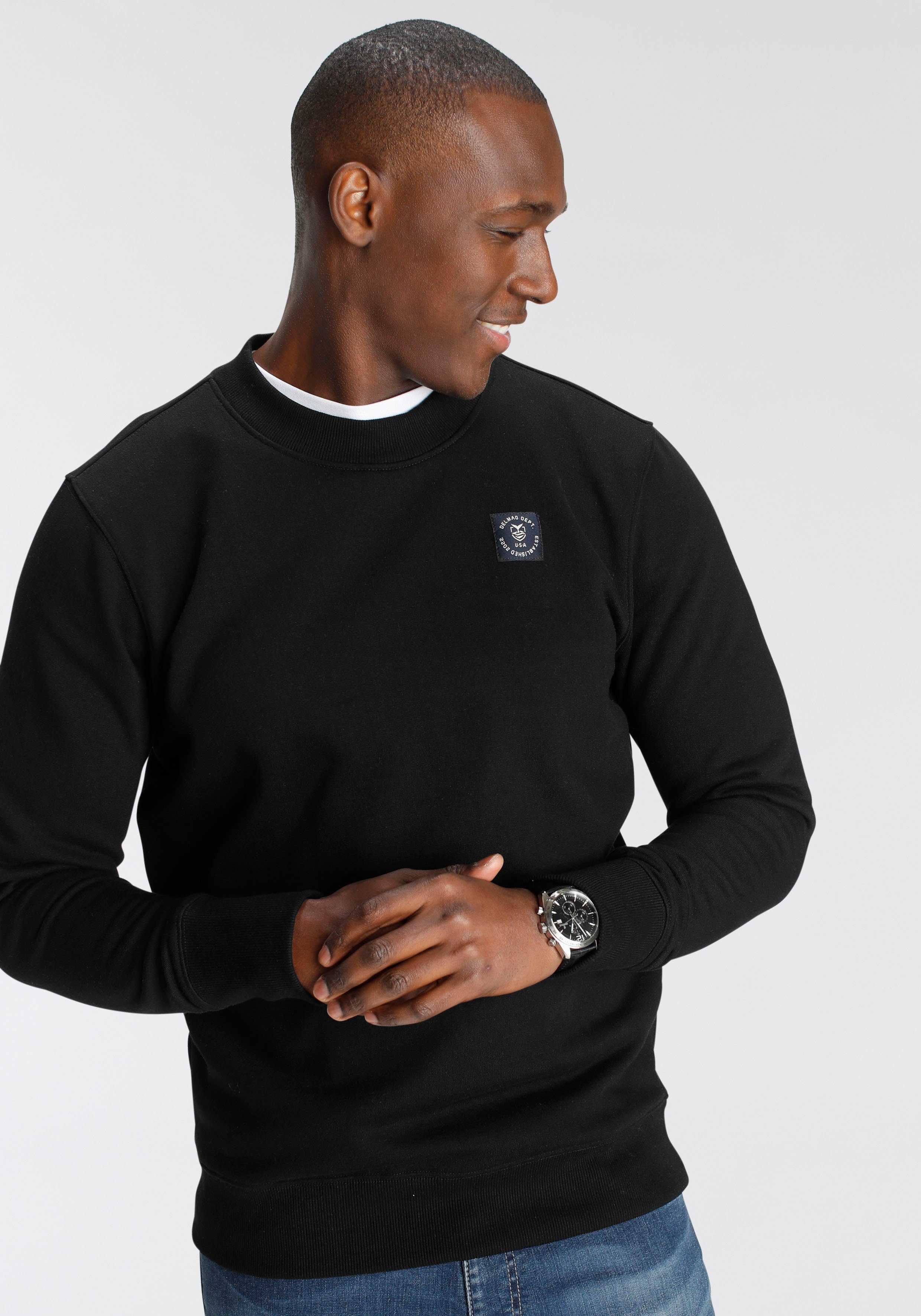 DELMAO Sweatshirt Langarm, regular fit, effen, basic-stijl