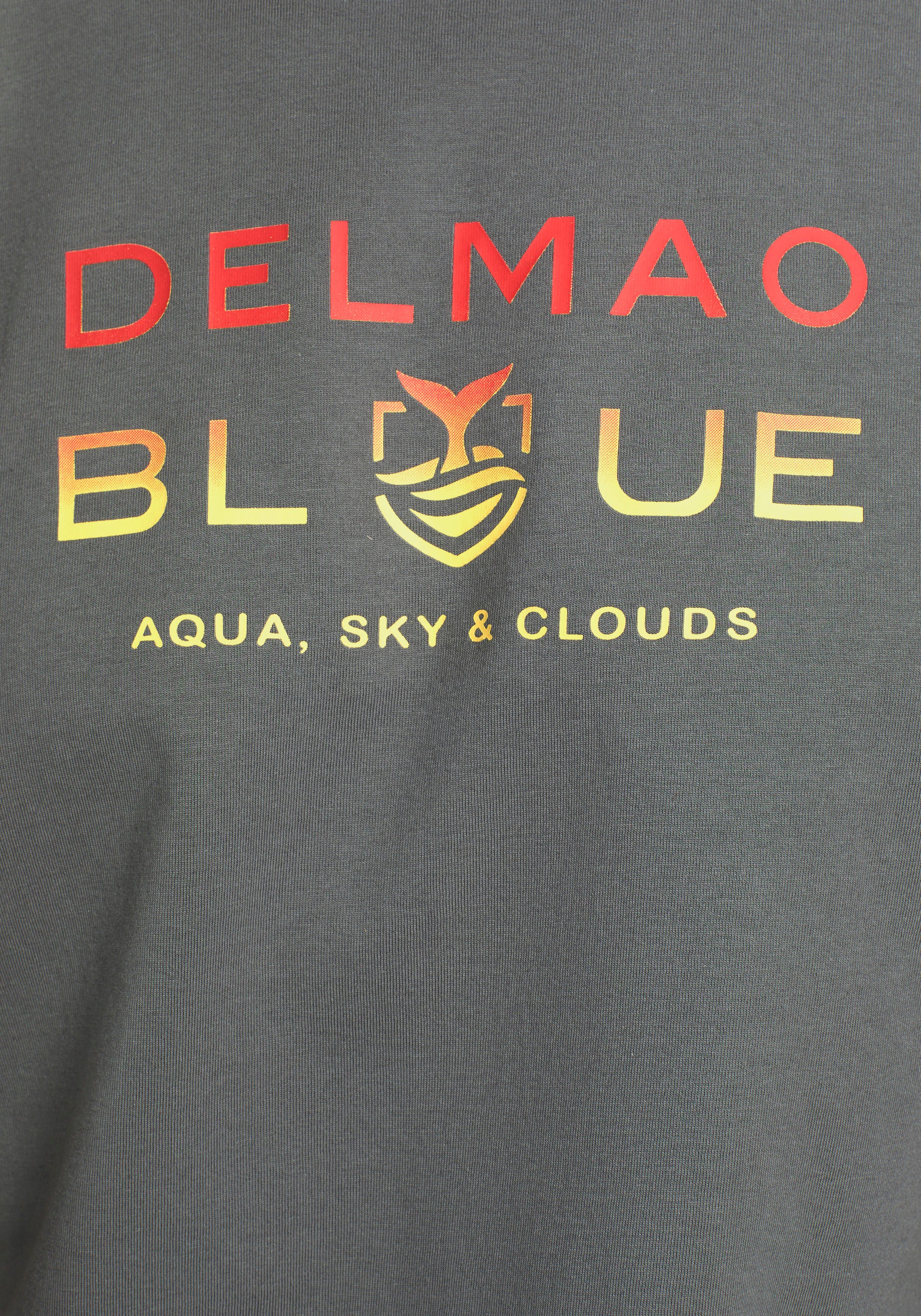 DELMAO T-shirt Korte mouw, bedrukt, ronde hals, van 100% katoen
