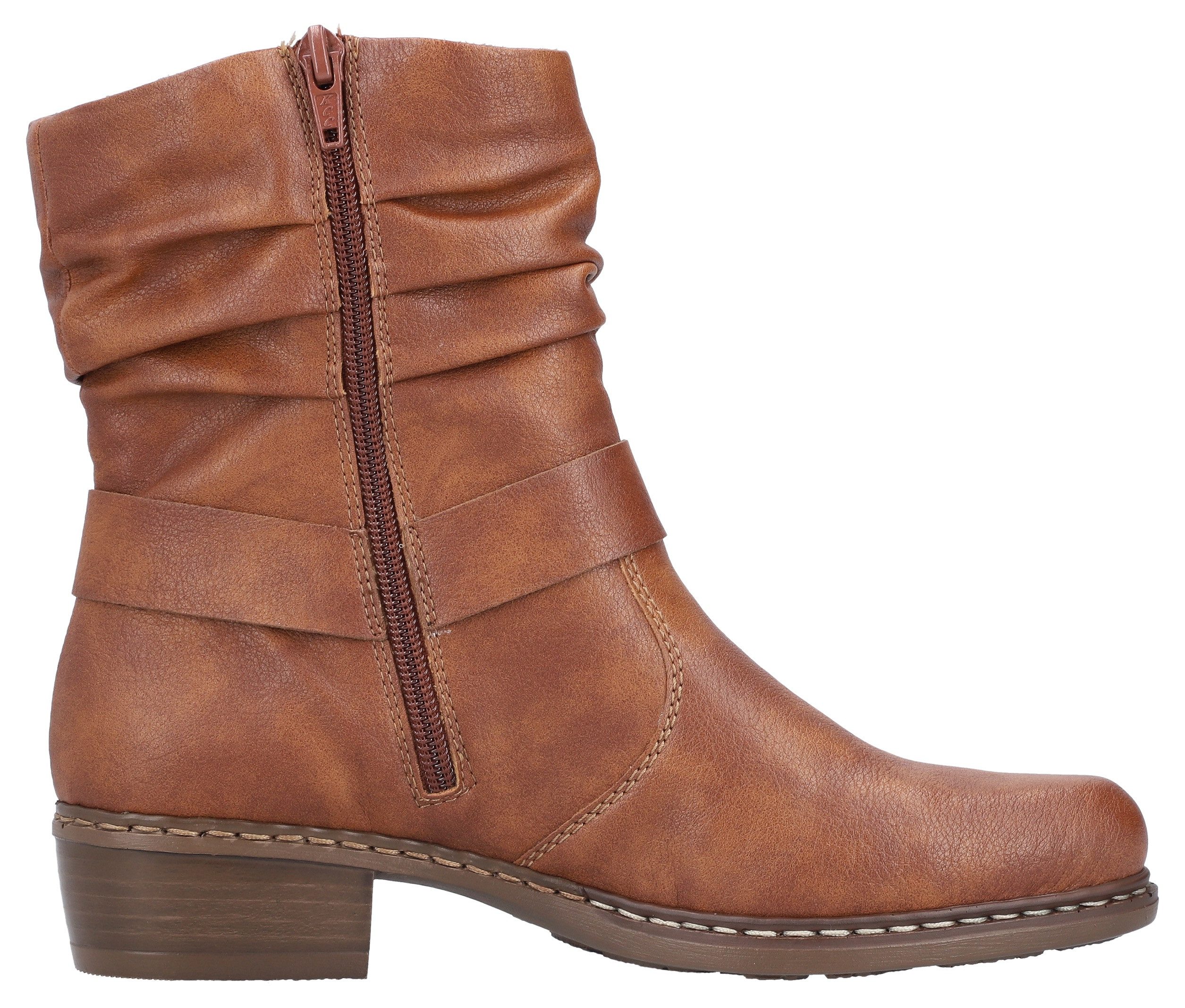 Rieker Laarsjes cowboylaarzen, western-enkellaars, hakken, met decoratieve riem