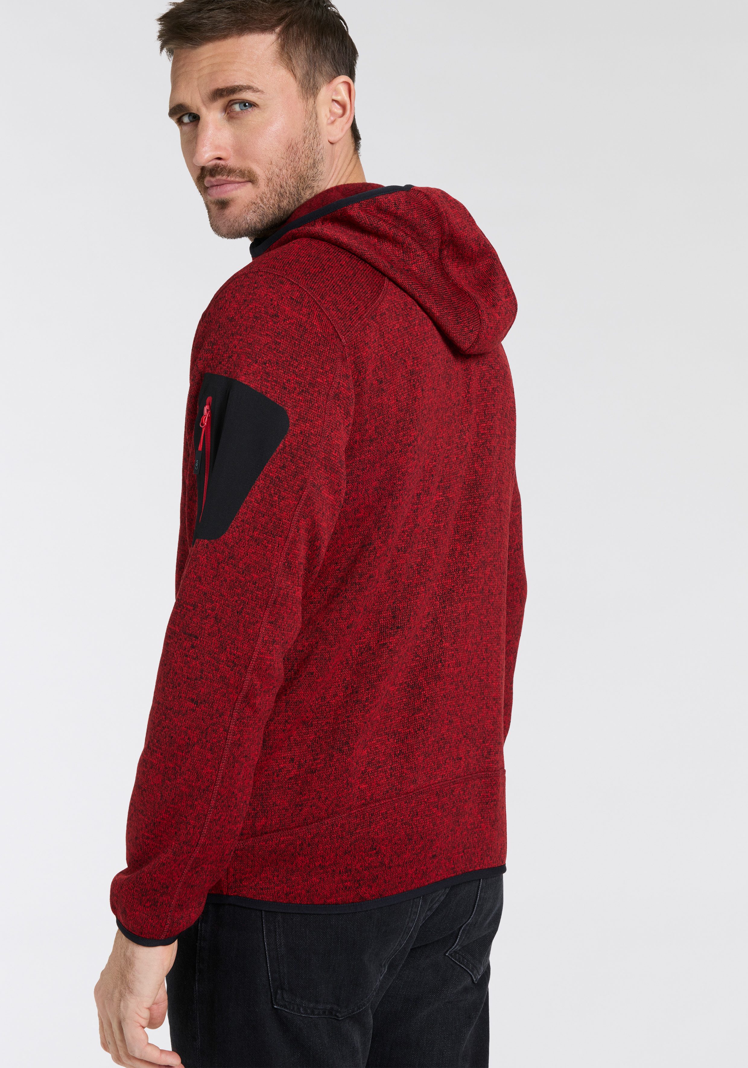 CMP Gebreid fleecejack MAN JACKET FIX HOOD (1 stuk)