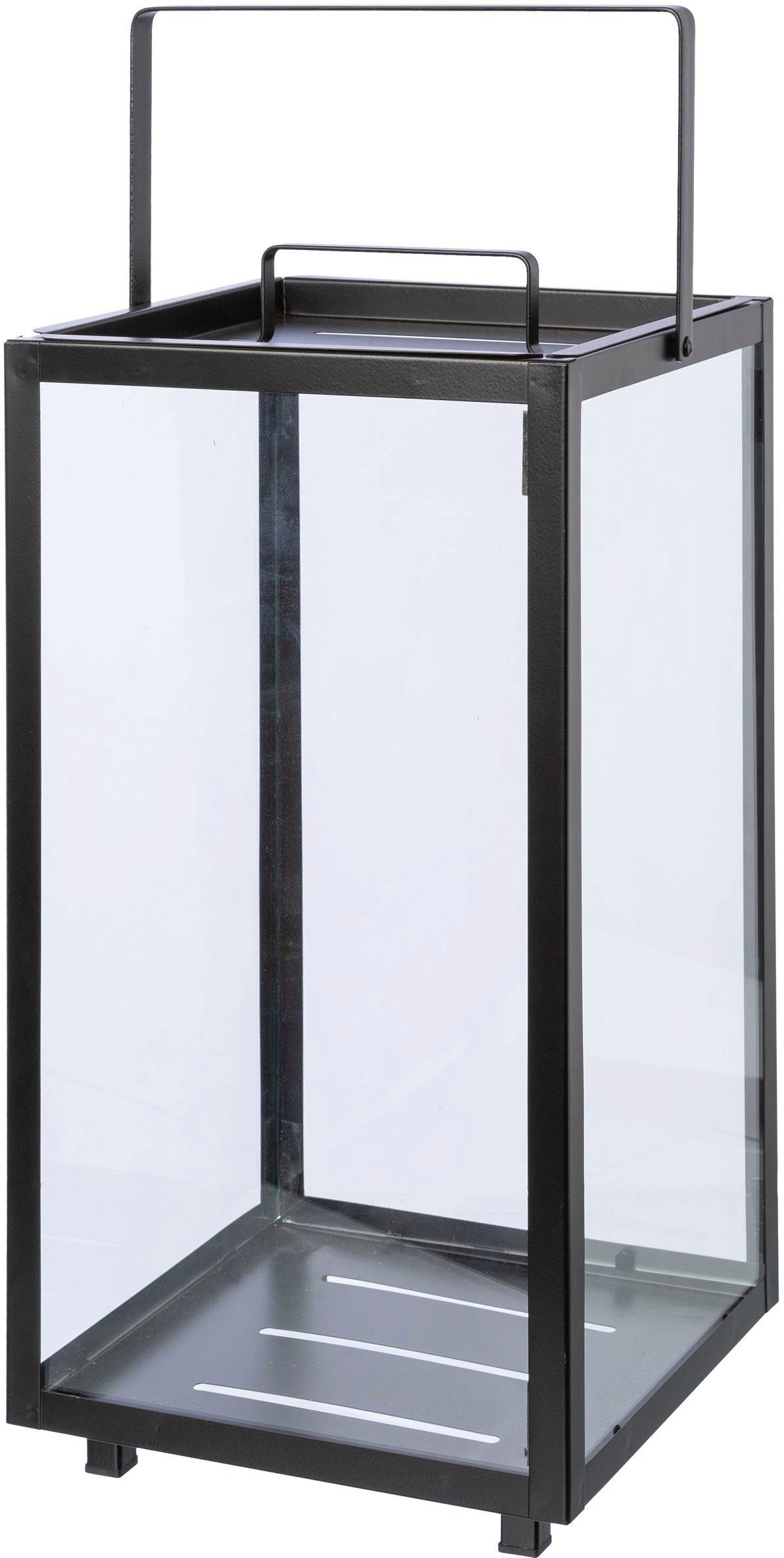 my home Lantaarn met kaars Anela, stomp kaarsenhouder Kaarsenhouder van metaal en glas (set, 2 stuks)