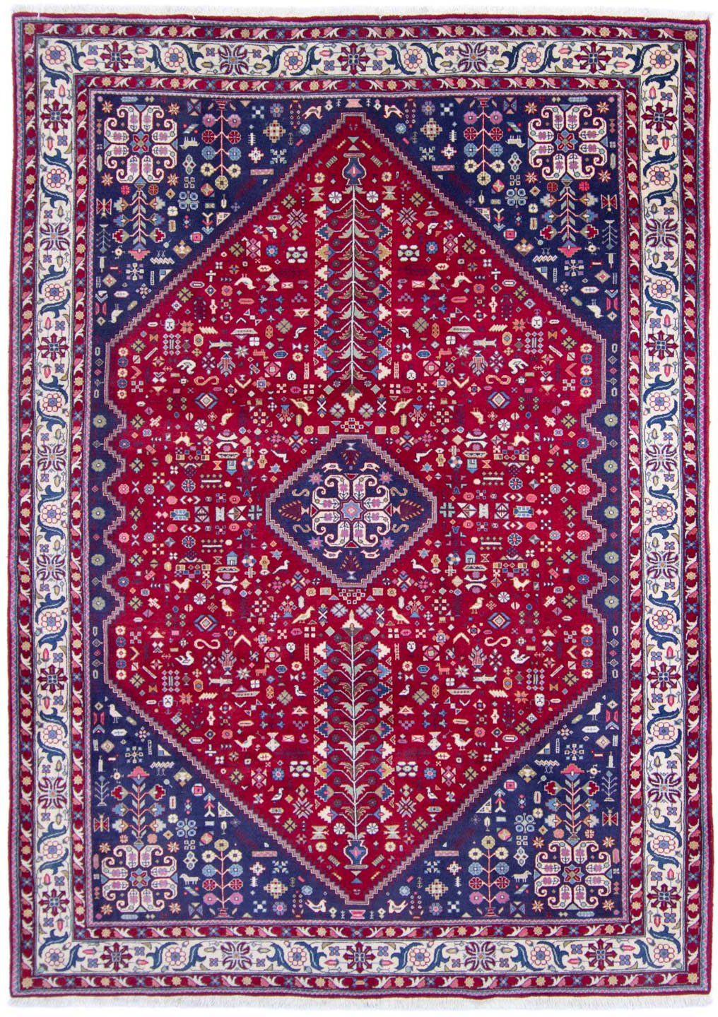 morgenland Wollen kleed Abadeh medaillon rosso 303 x 208 cm Uniek exemplaar met certificaat