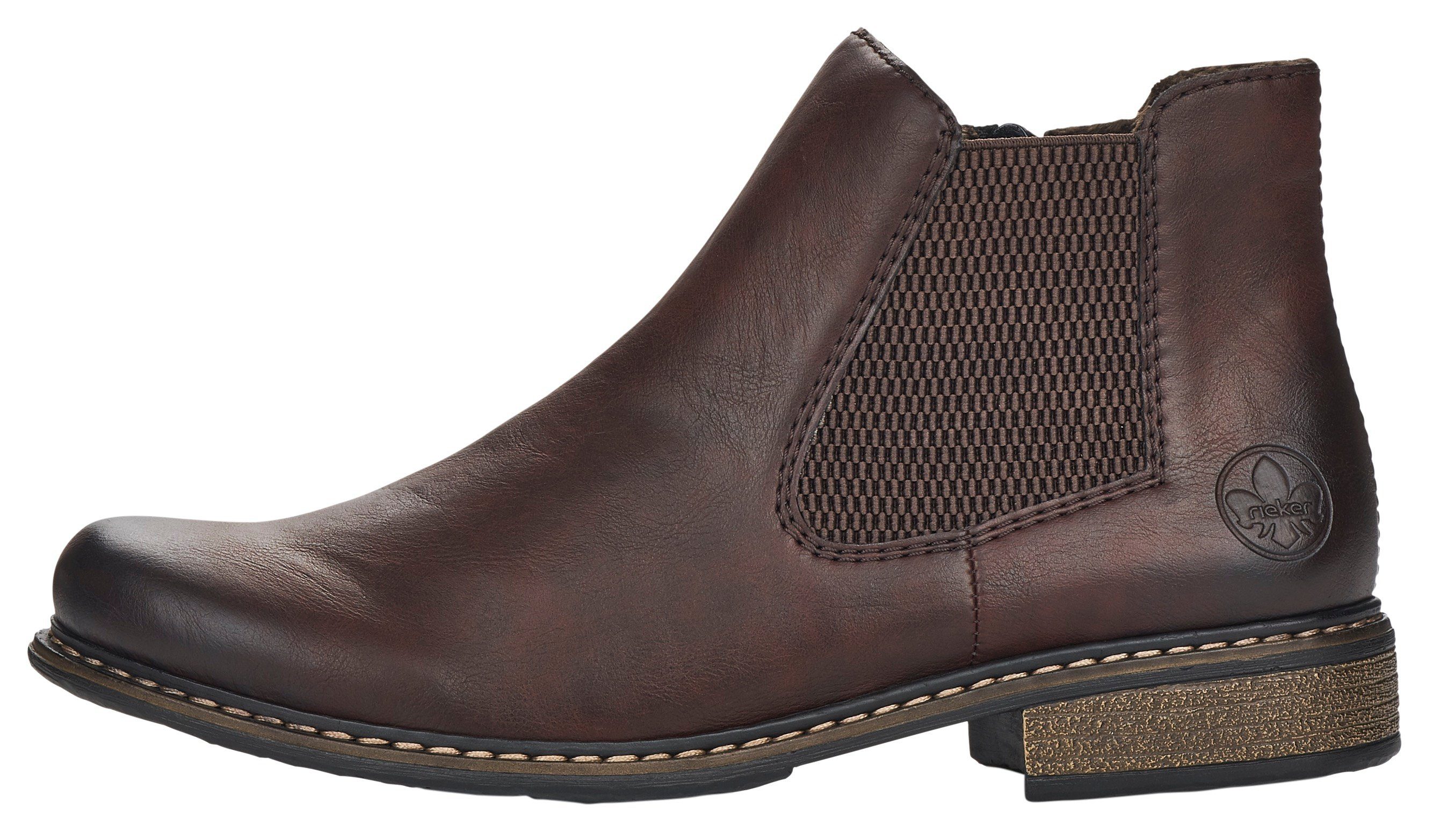 Rieker Chelsea-boots , enkellaarsjes, boots, blokhak, in klassieke uitstraling