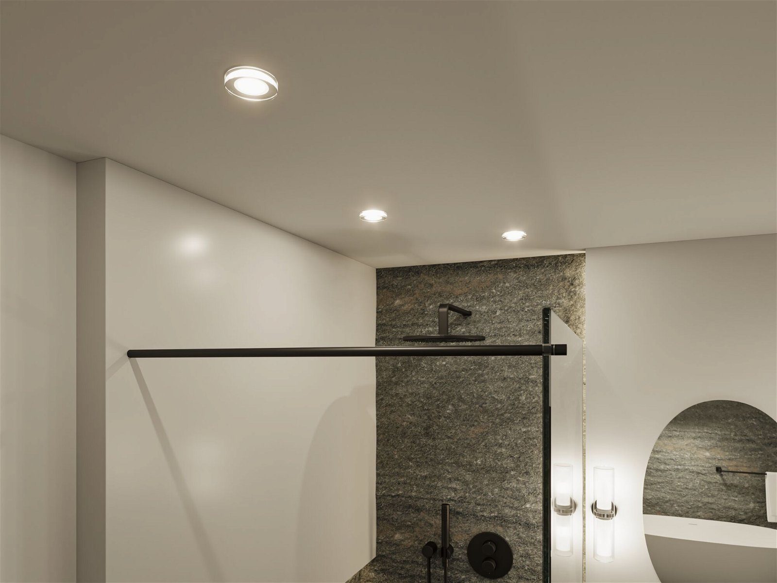 Paulmann Plafondlamp Selection Bathroom Luena IP65 max. 1x35W Wit Glas/Metaal