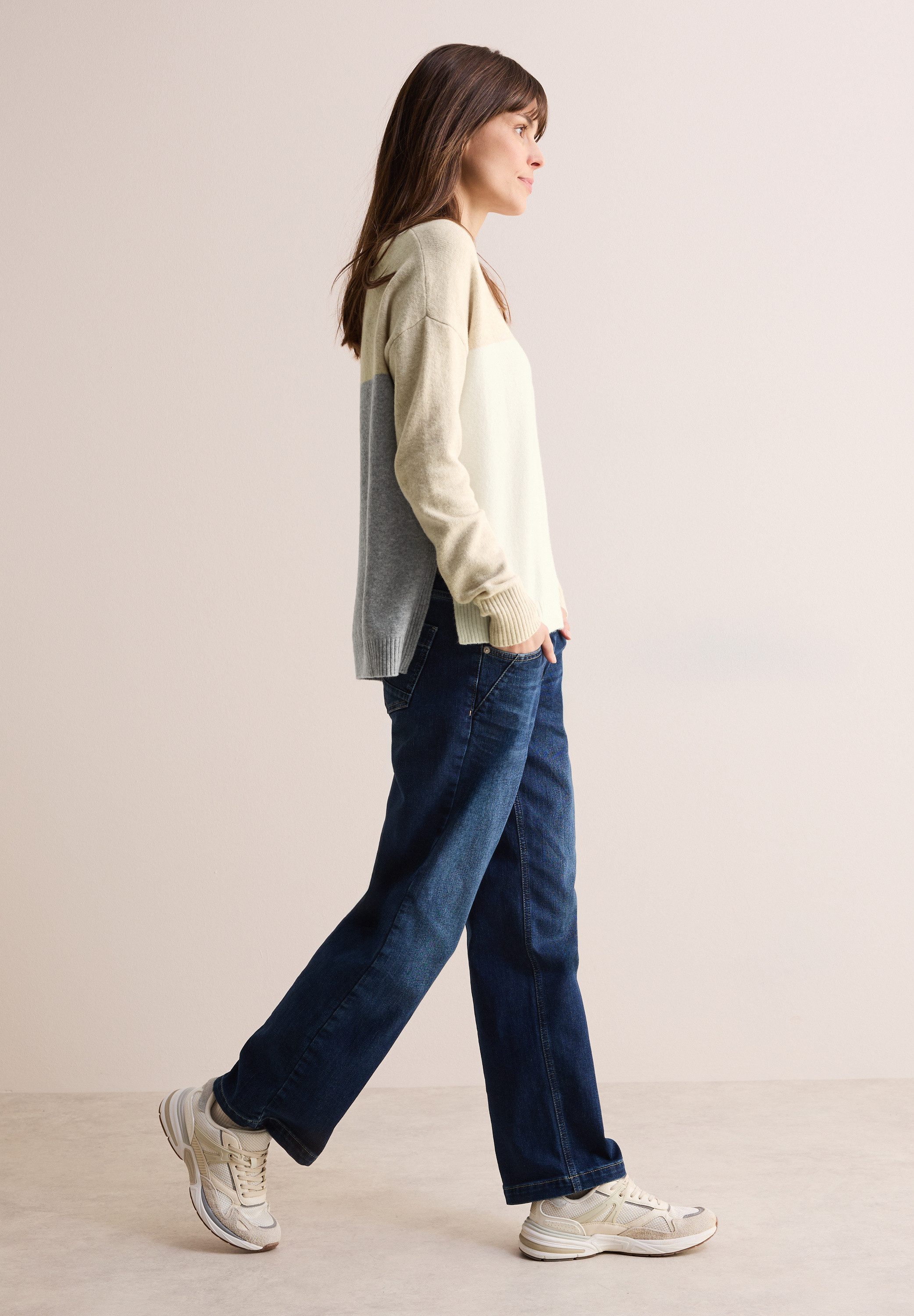 Cecil Gebreide trui met colourblocking