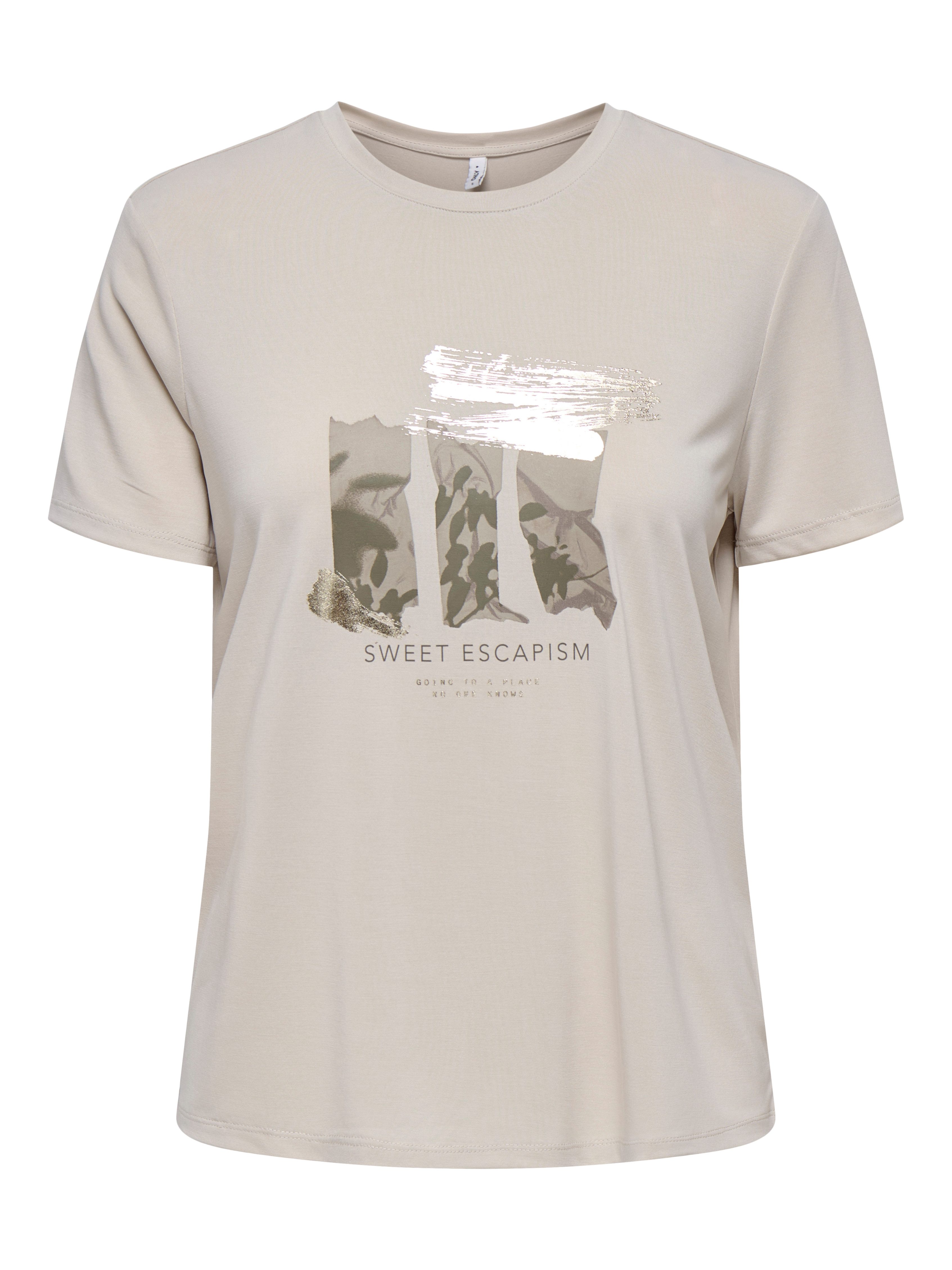 Only Shirt met korte mouwen ONLFREE LIFE REG S/S LEAF TOP BOX JRS