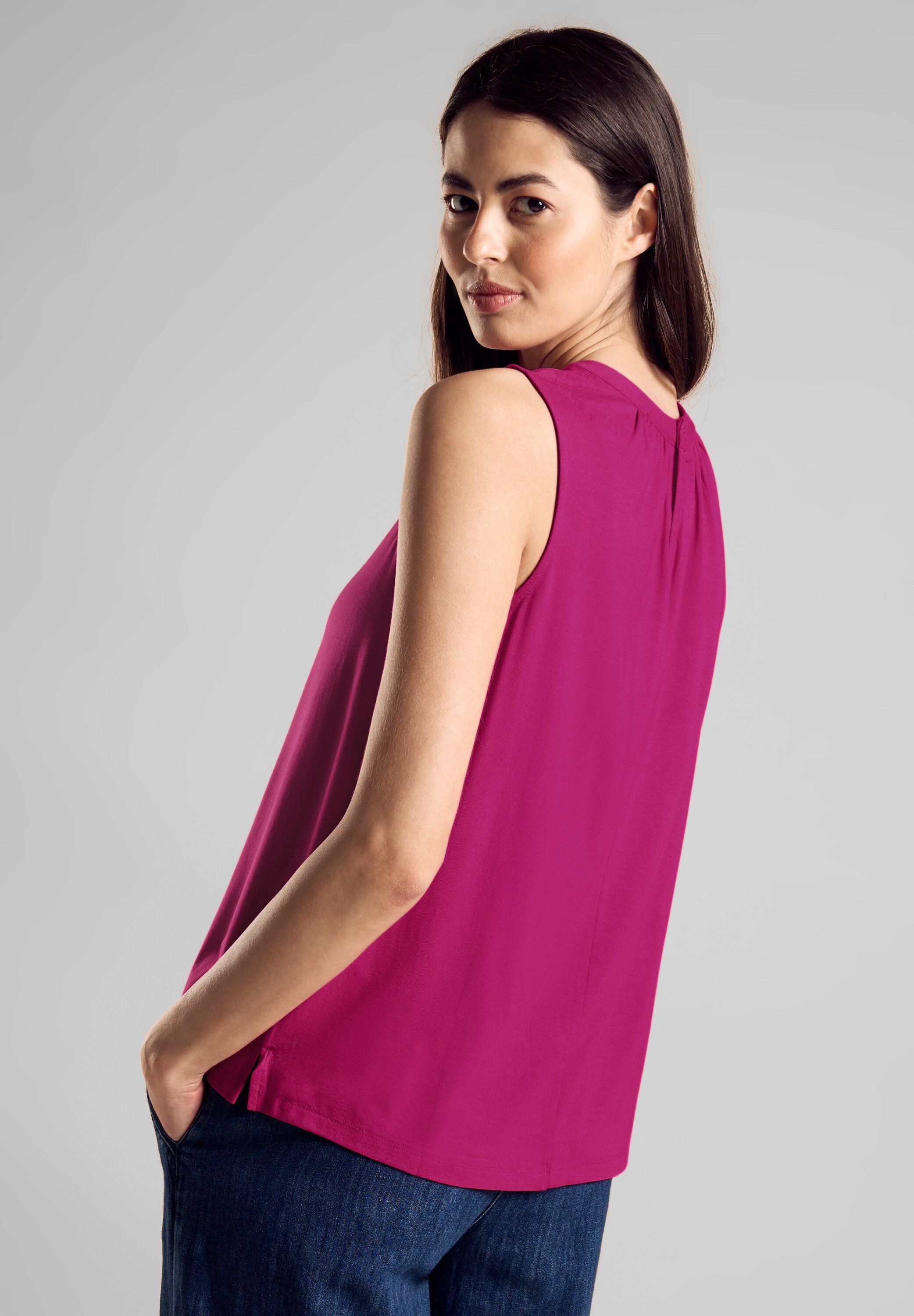 STREET ONE Shirttop van een viscose-elastaan mengsel